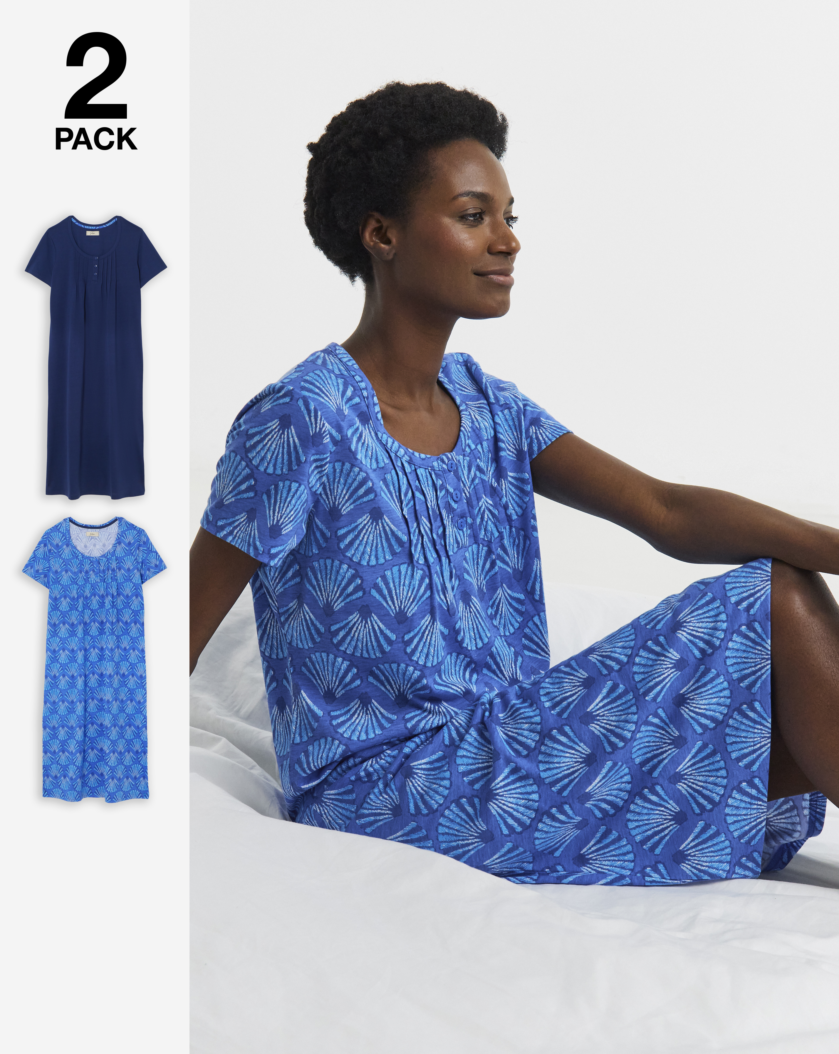 Julipa 2 Pack Value Shell Nighties
