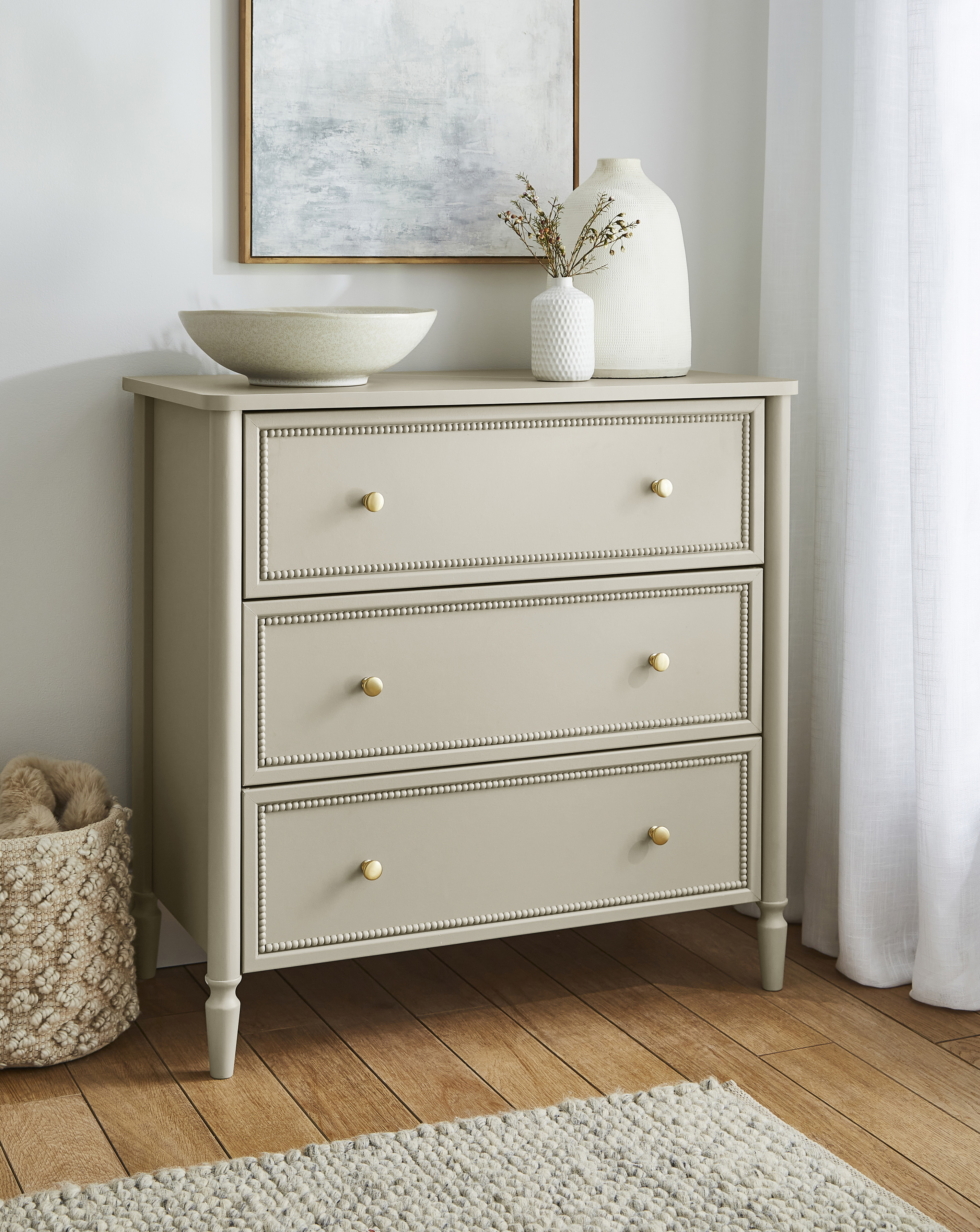 Darcy Bobbin Trim Small Chest of Drawers