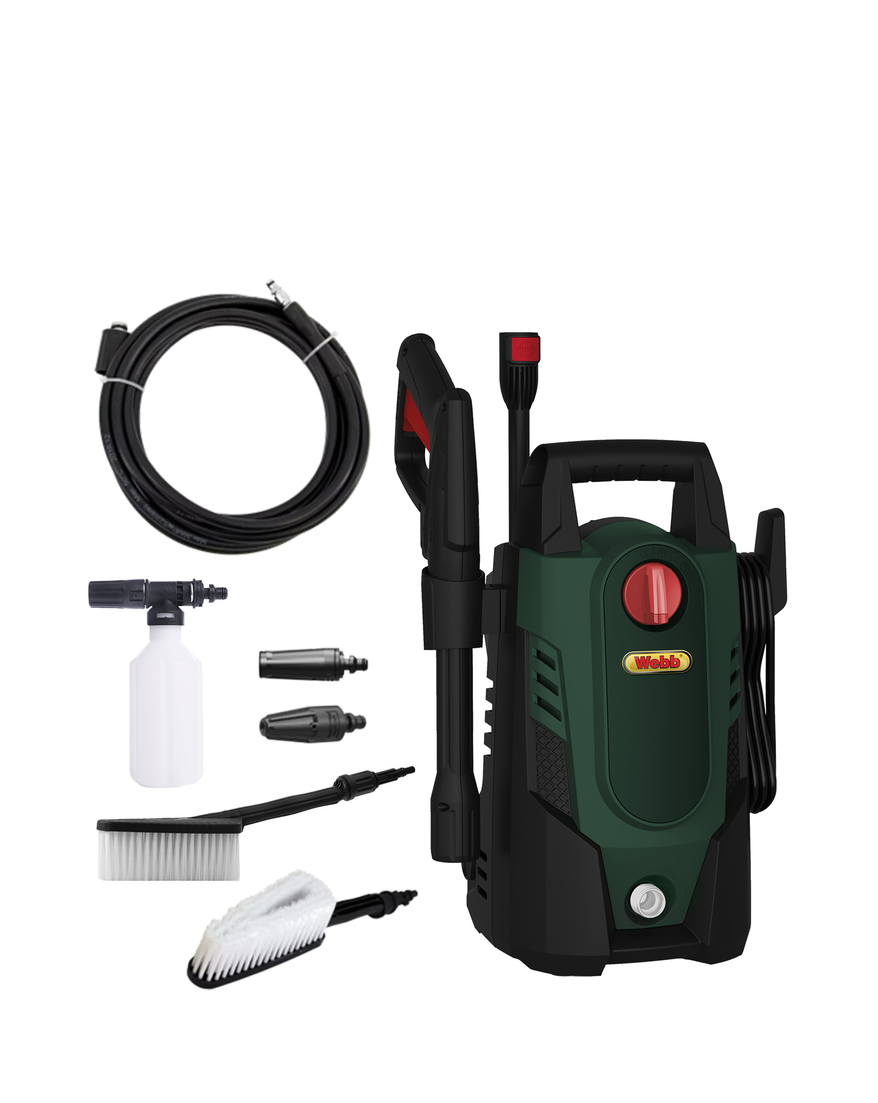 Webb 1400W Pressure Washer Bundle