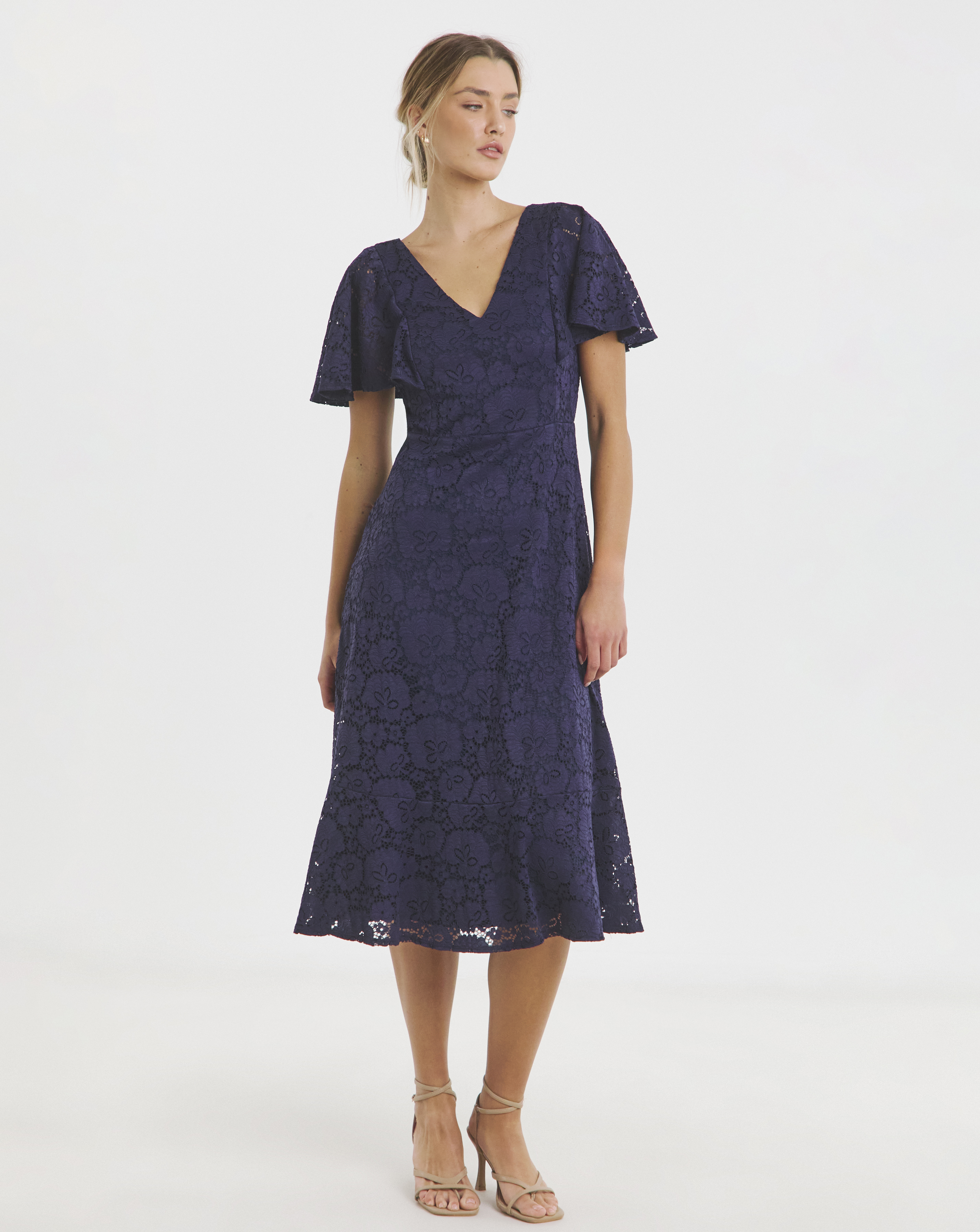 Joanna Hope Lace Midi Dress