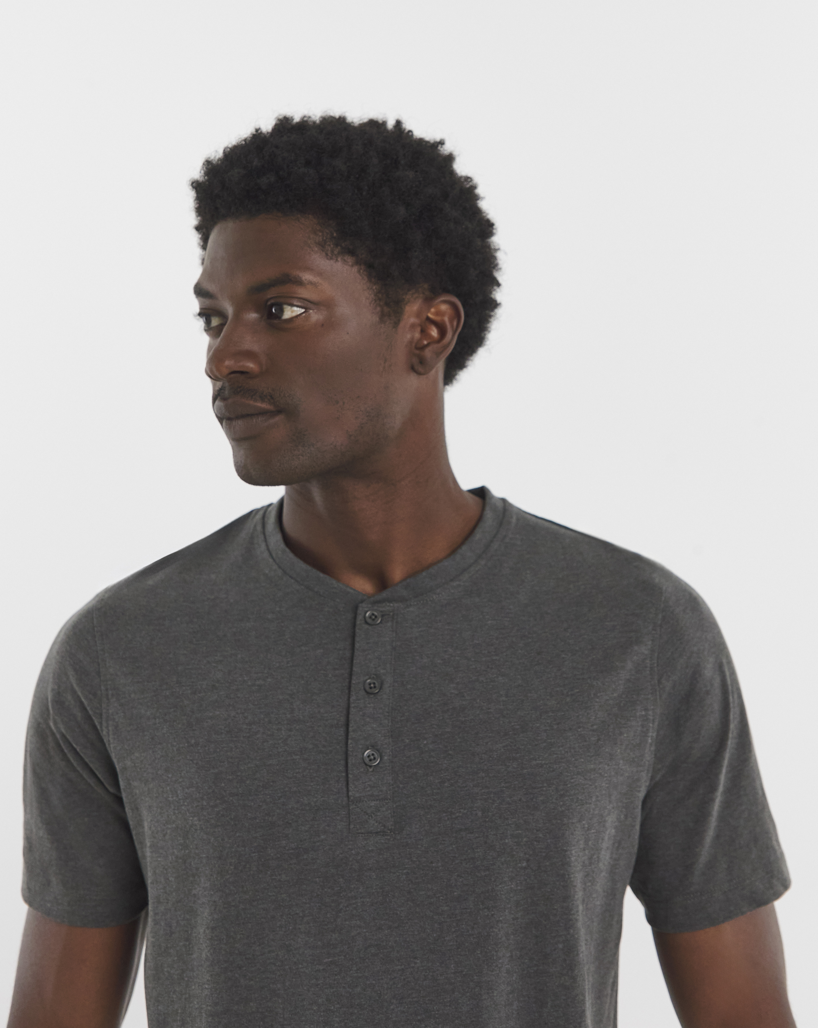 Short Sleeve Grandad T-Shirt Long