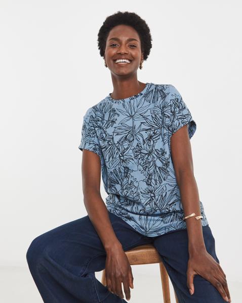 The Longline Short Sleeve Curved Hem Top
