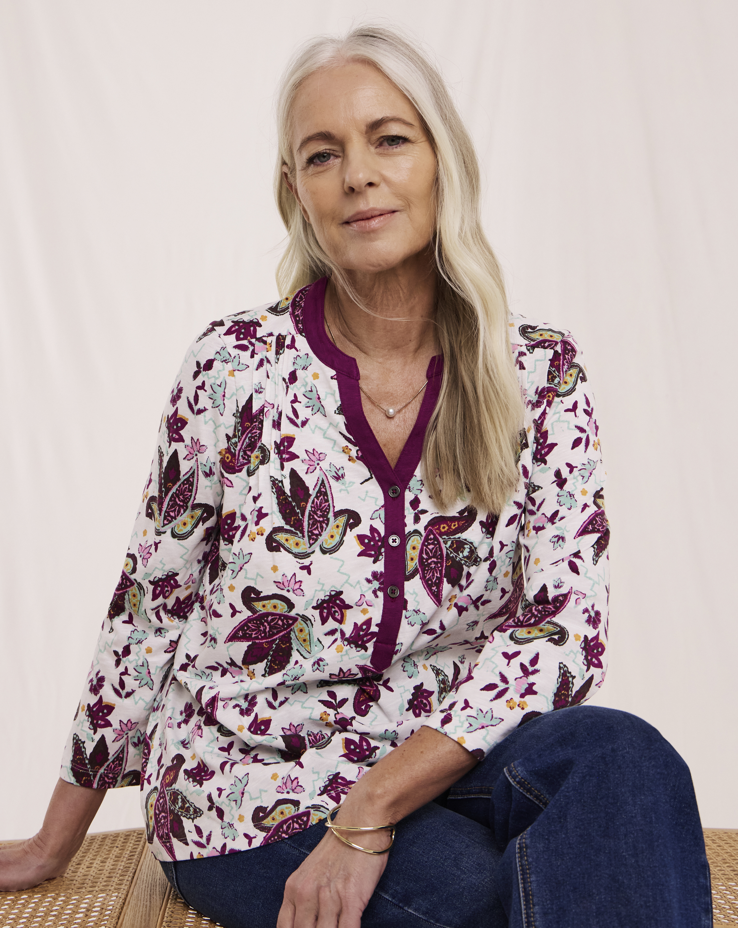 Julipa Pintuck Pure Cotton Top