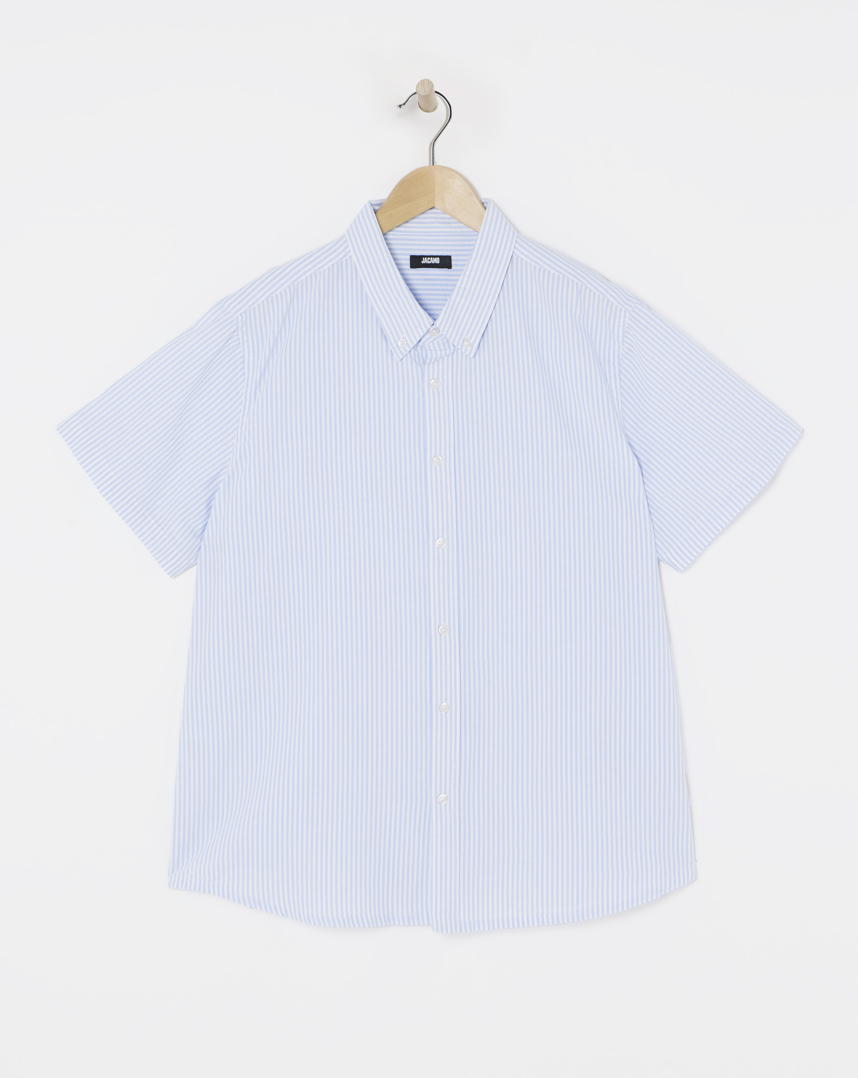 Short Sleeve Stripe Oxford Shirt