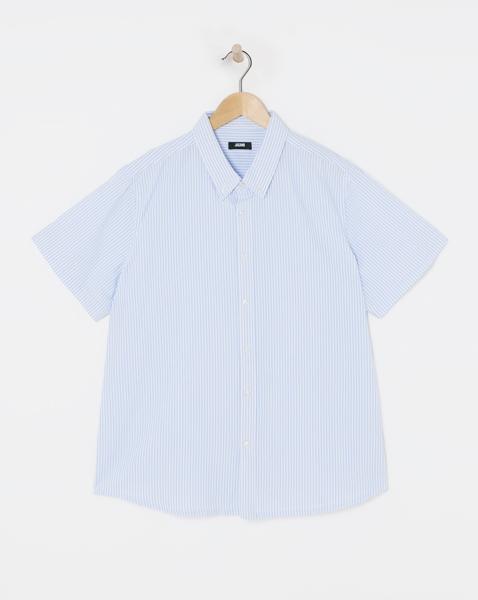 Short Sleeve Stripe Oxford Shirt