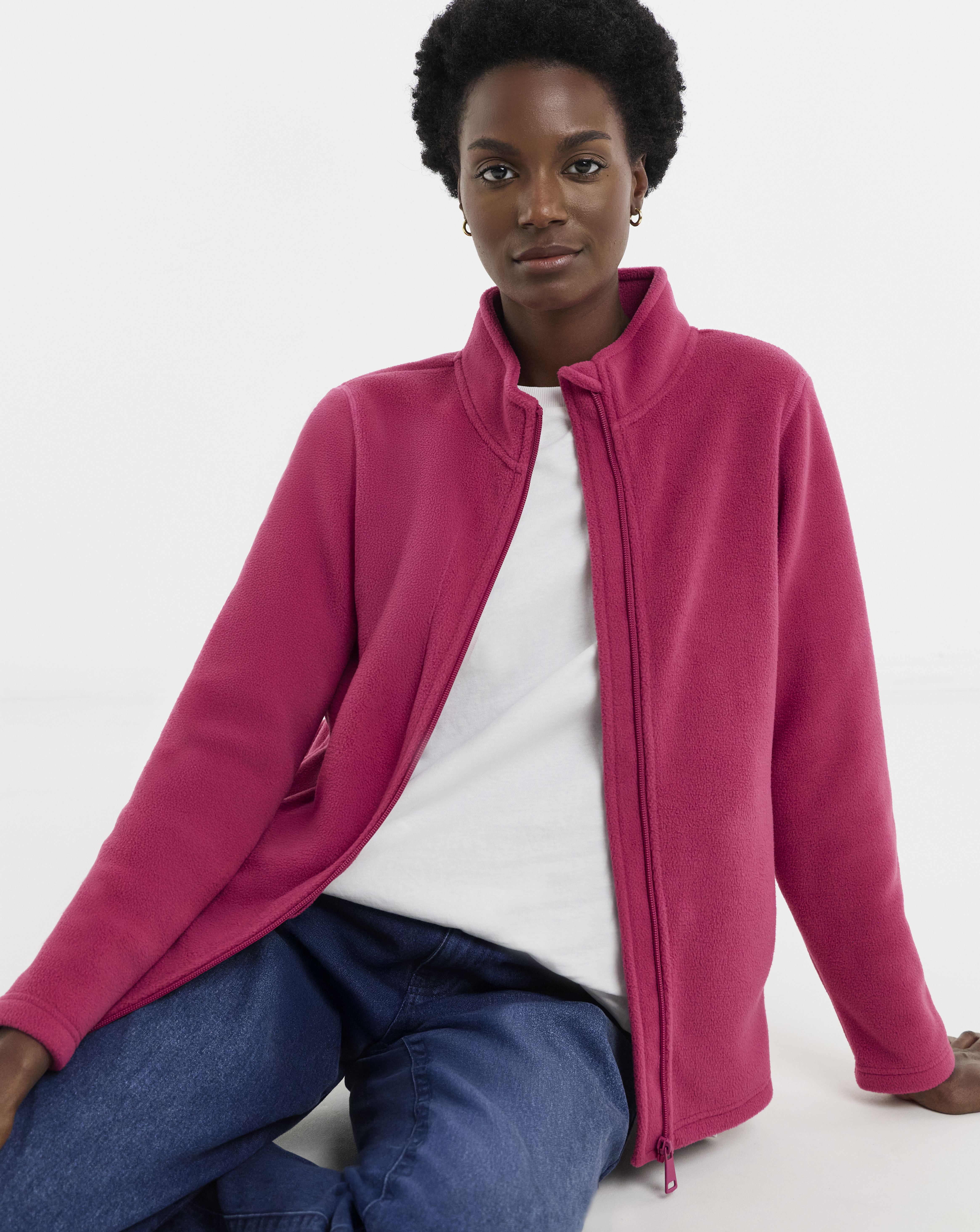 Zip Up Slim Fleece Jacket