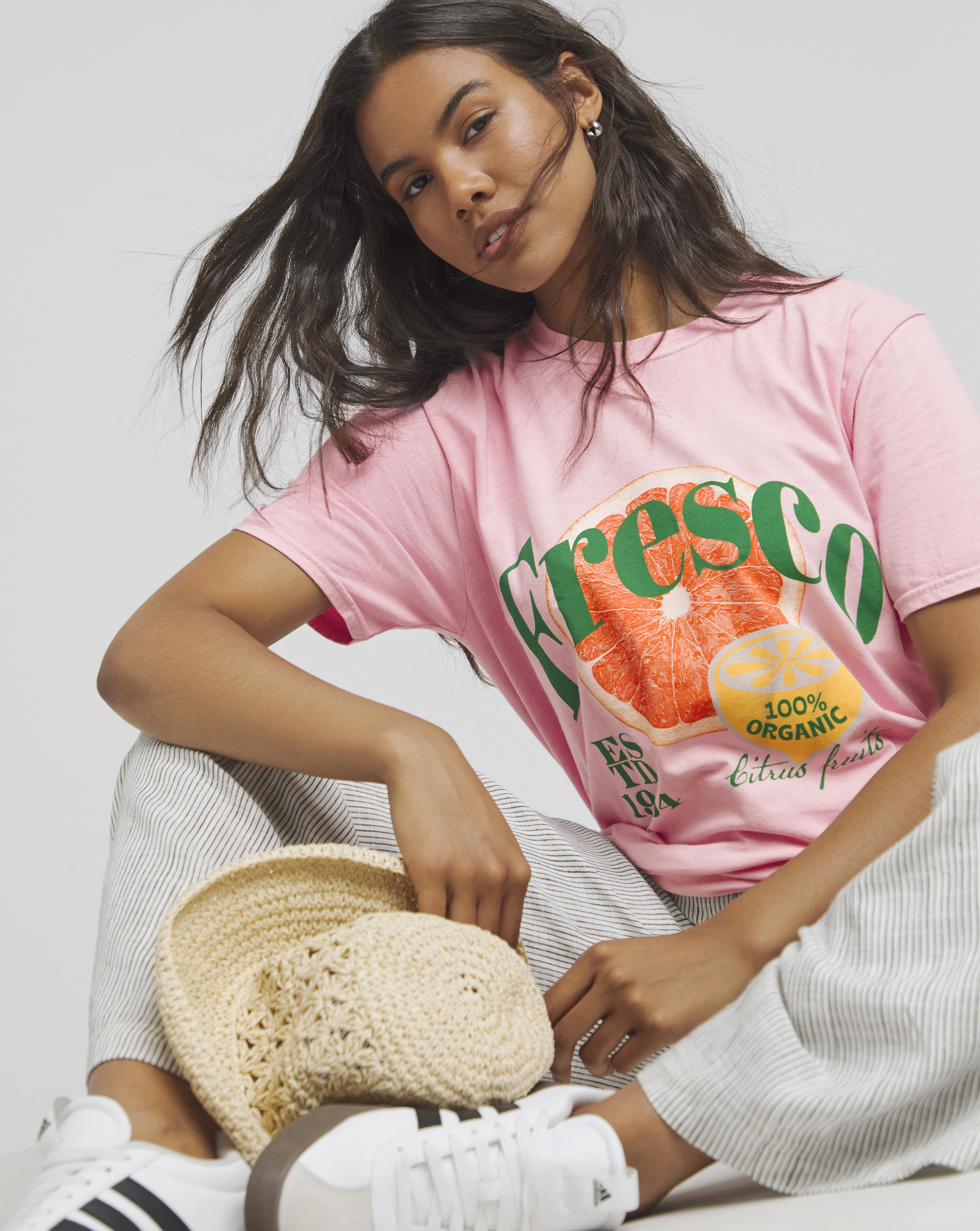 Simply Be Grapefruit Fresco T-Shirt