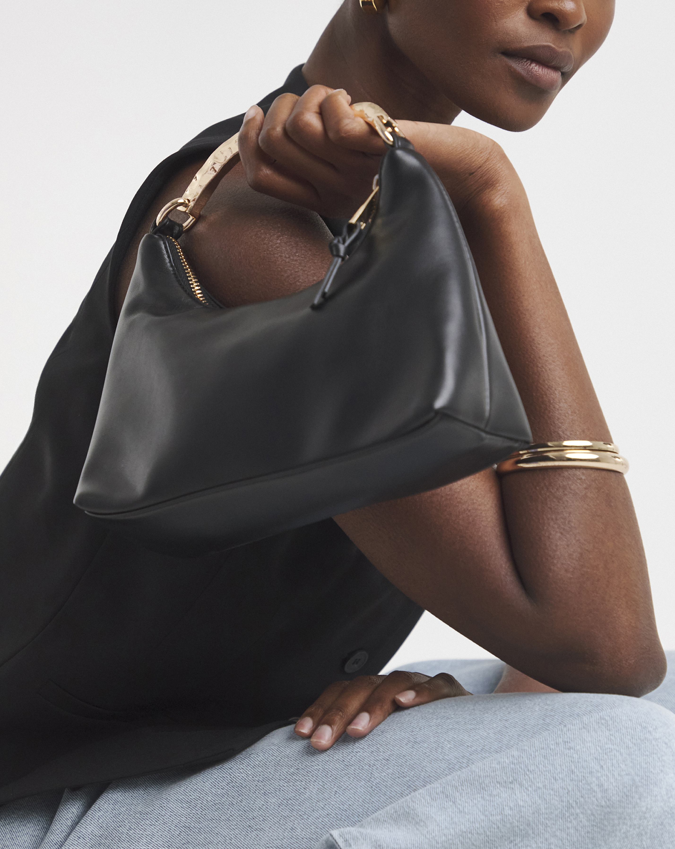 Gold Handle Occasion Bag