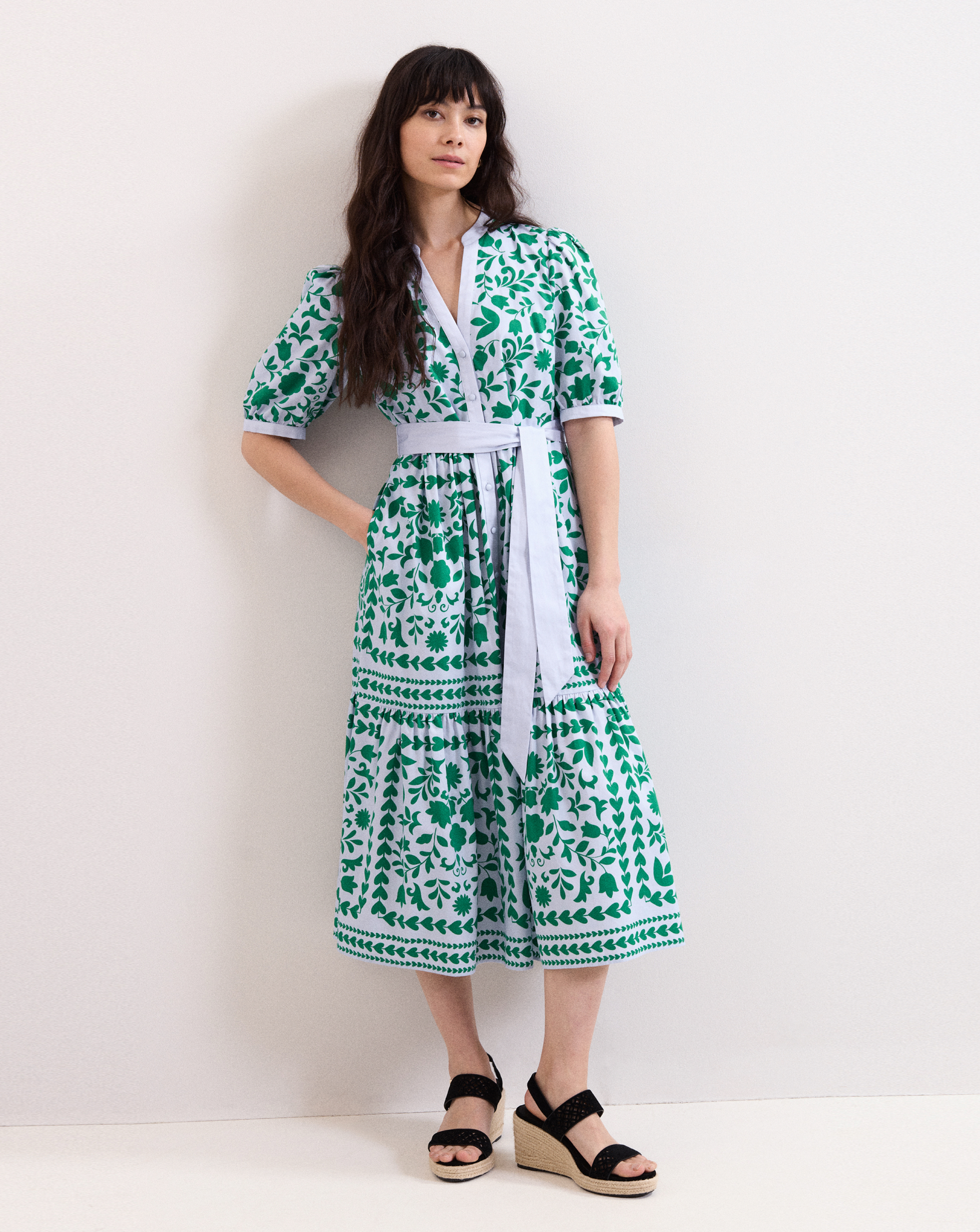 Phase Eight Floral Midi Shirt Dress