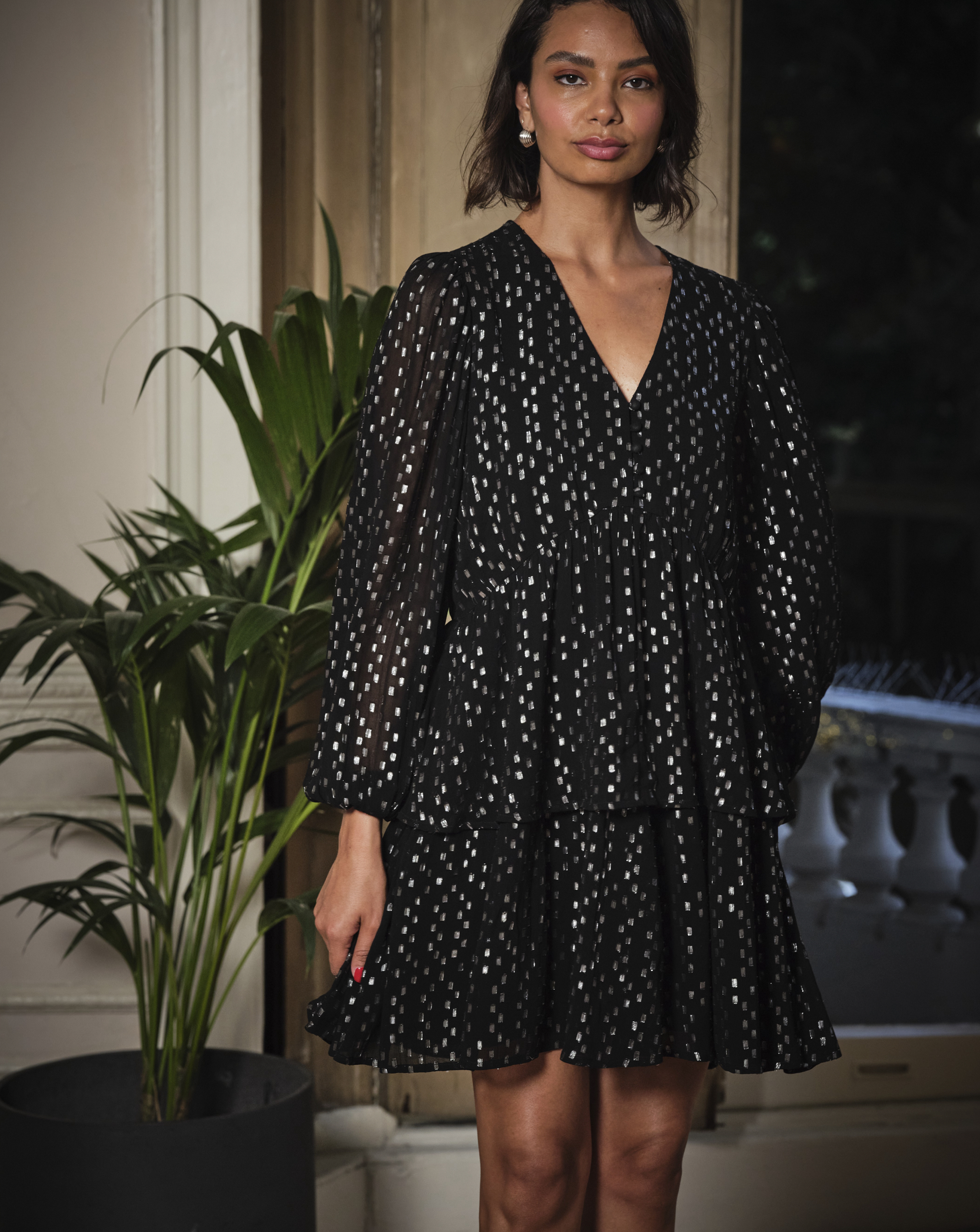 Fatface Lenny Metallic Frill