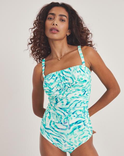 MAGISCULPT Aqua Print Bandeau Swimsuit