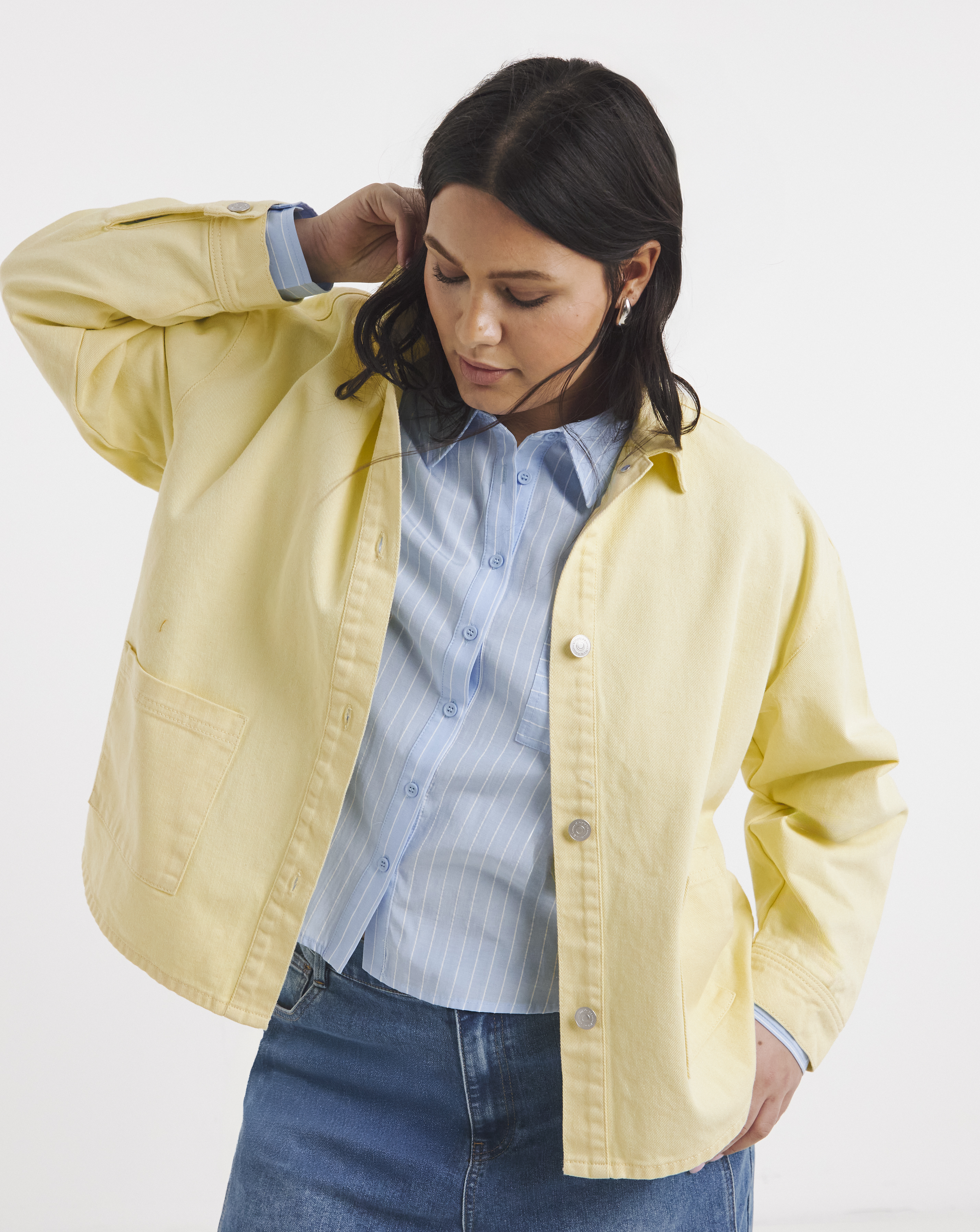 Simply Be Buttermilk Utility Jacket