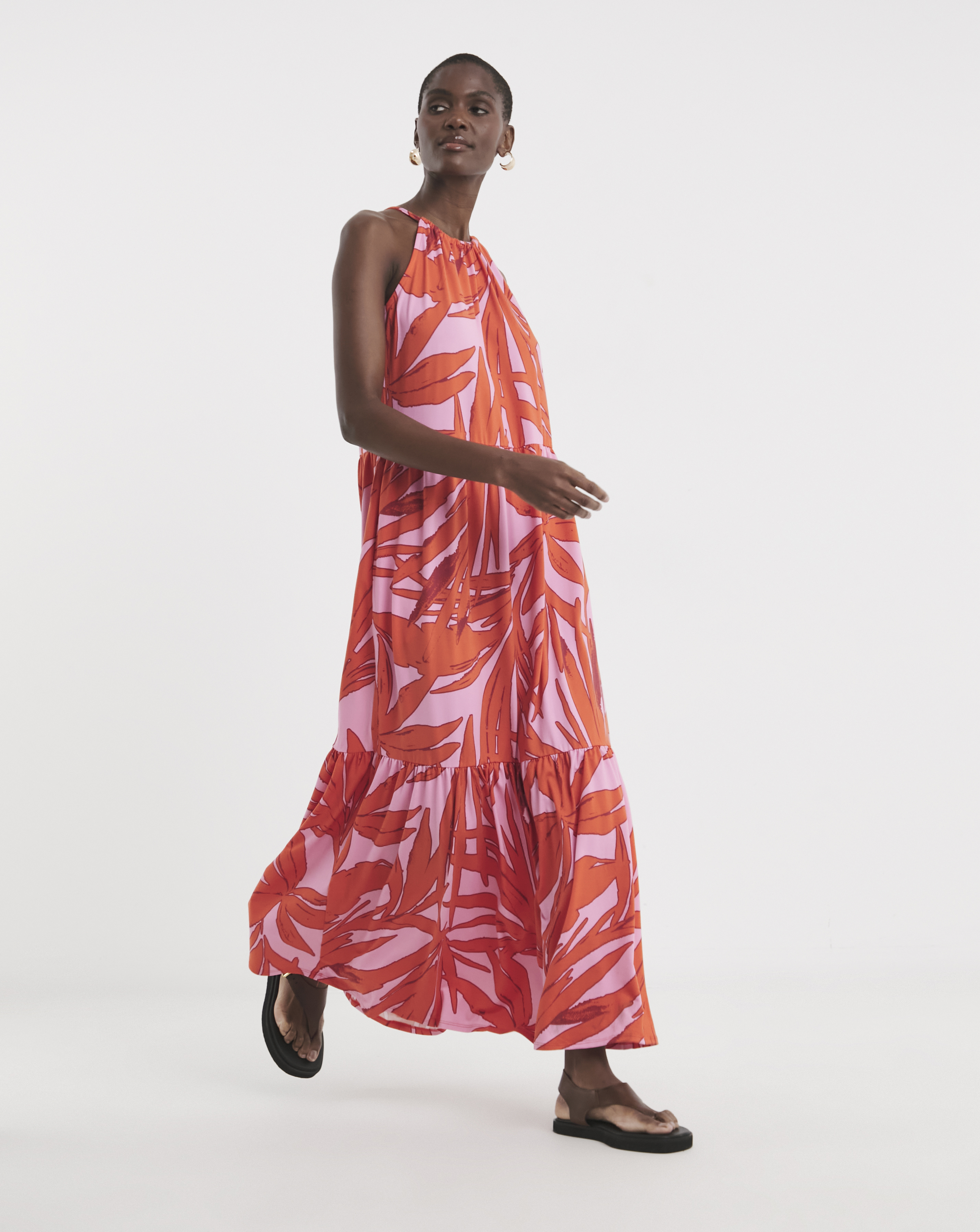 Soft Touch Jersey Halter Neck Maxi Dress