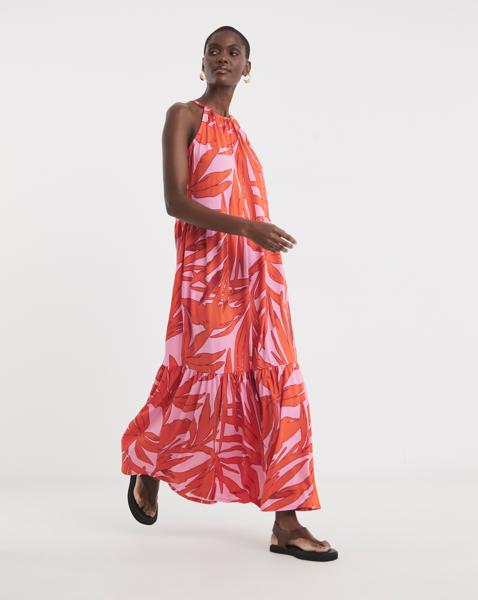 Jersey Halter Neck Maxi Dress
