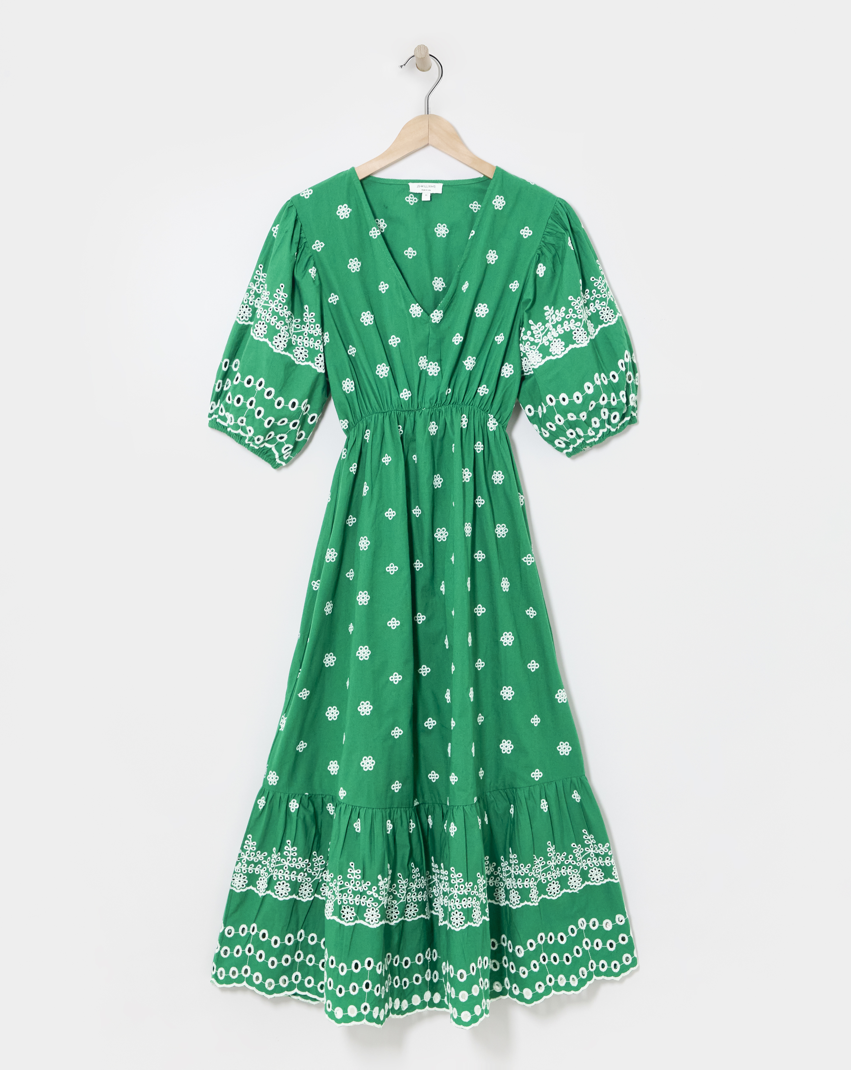 Contrast Broderie Tea Dress