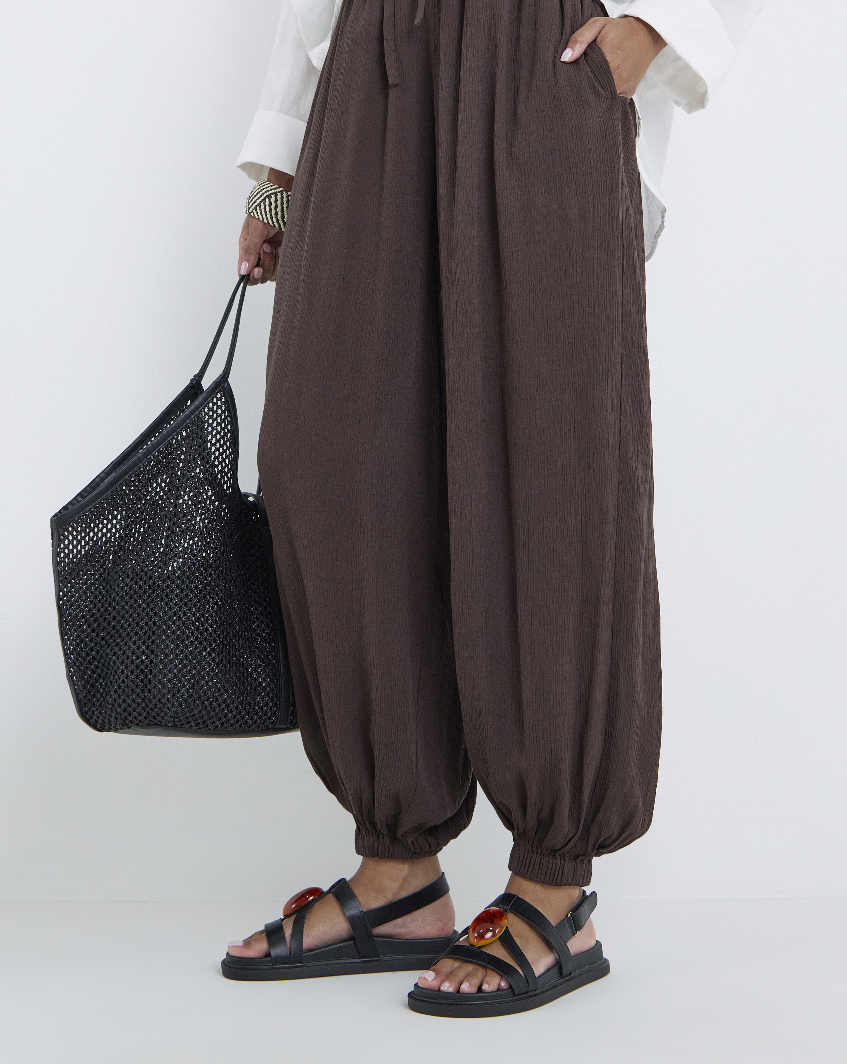 Trim Detail Sandals Wide