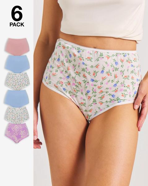 6 Pack Full Brief Knickers