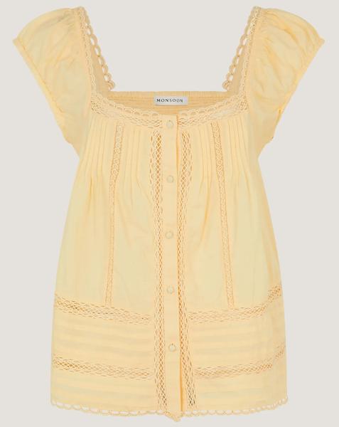 Monsoon Olivia Lace Trim Top