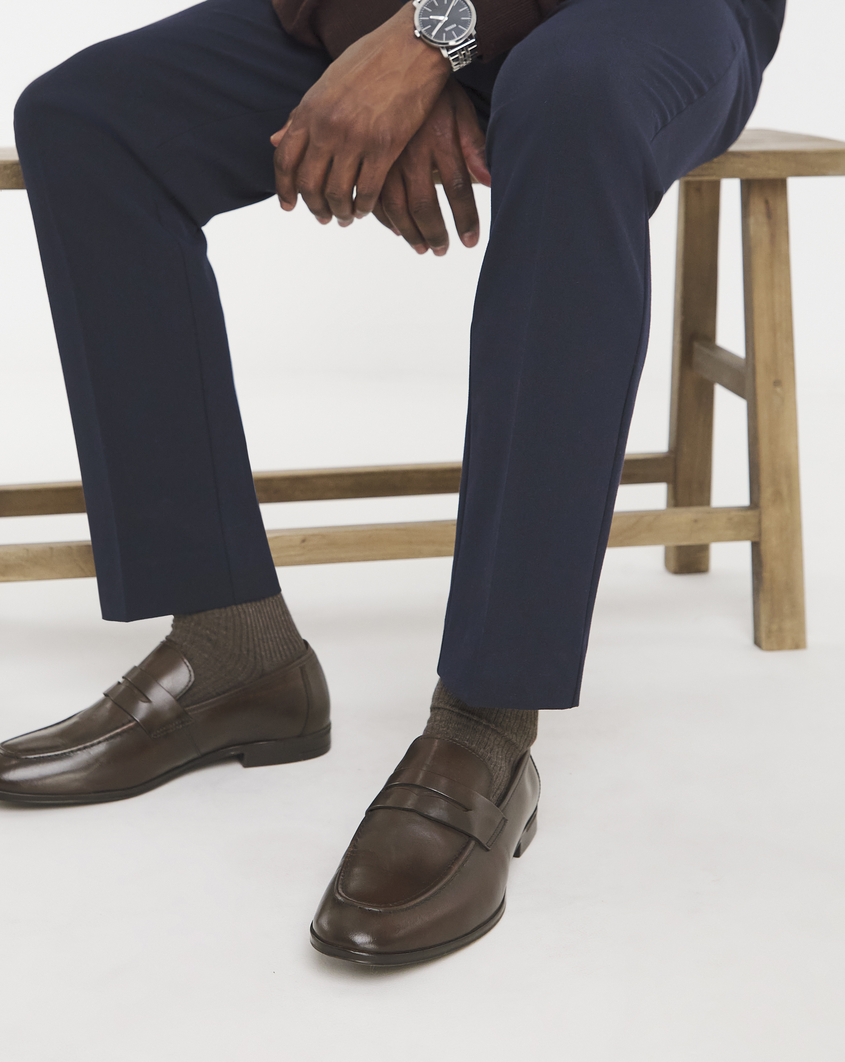 Formal Leather Penny Loafer Wide