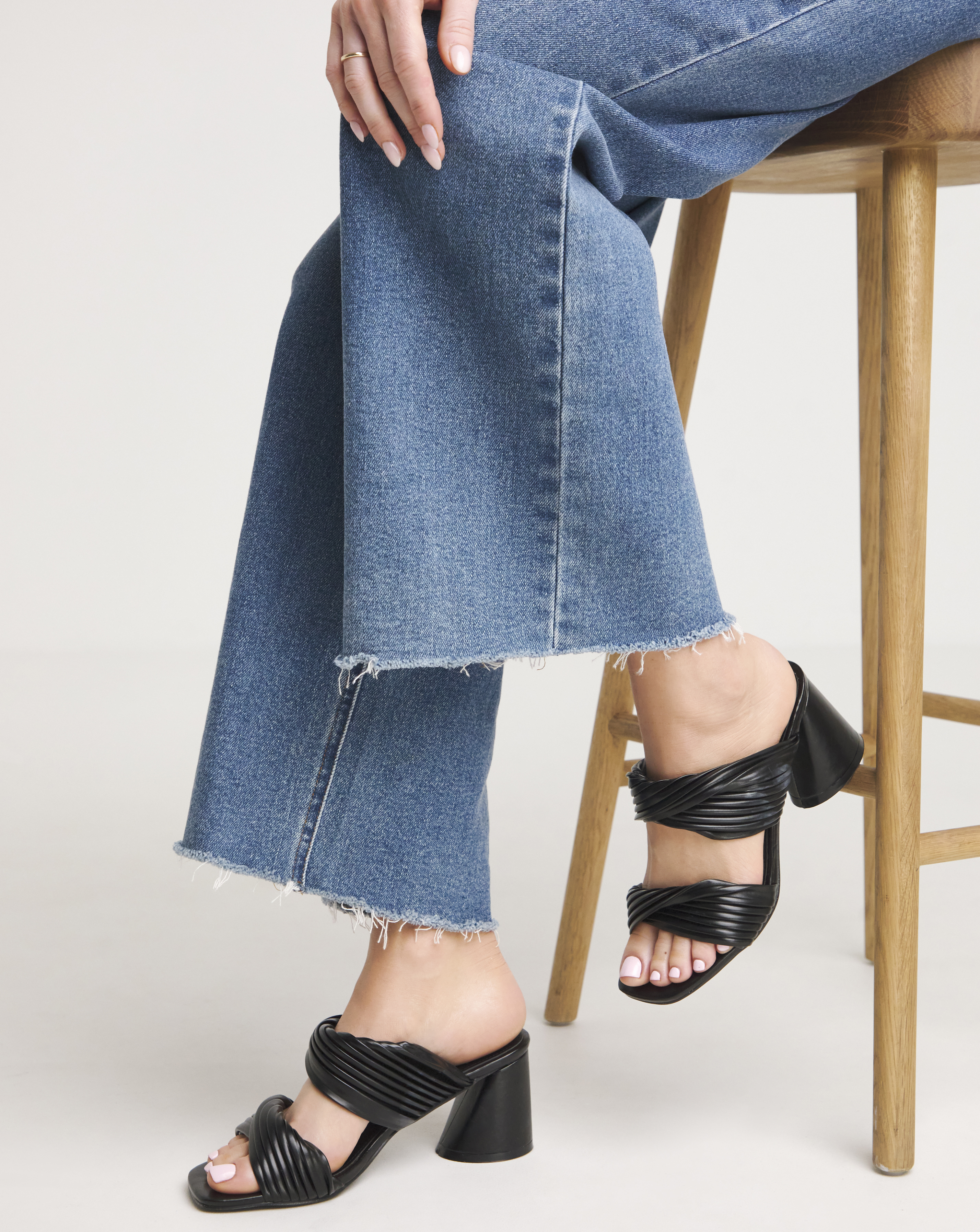 Twist Strap Mule Sandal Ex Wide