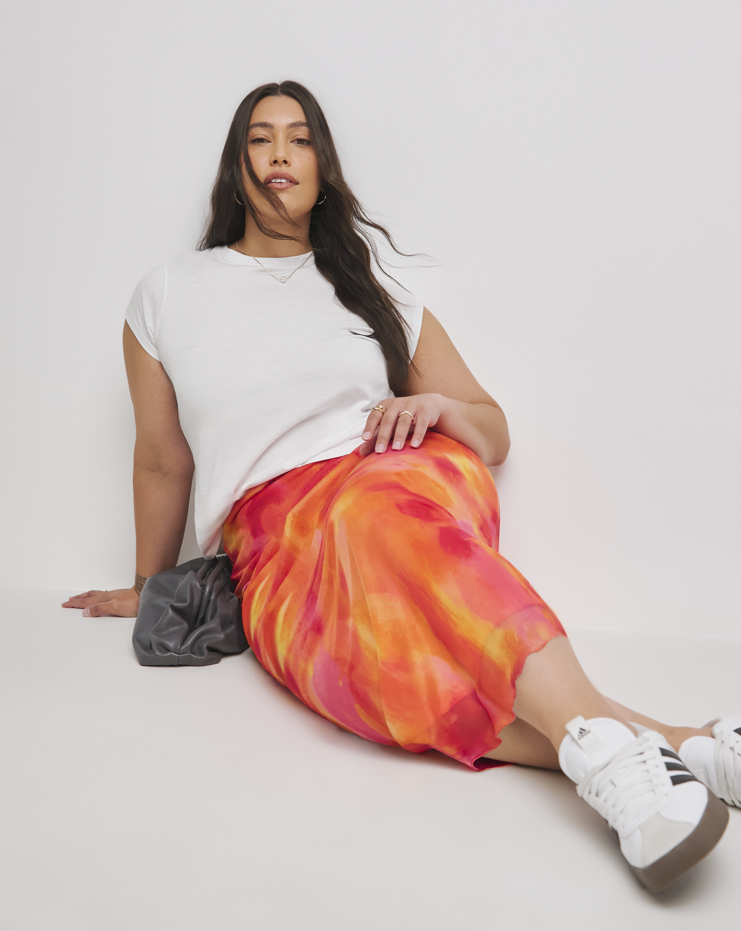 Simply Be Pink Tie Dye Midaxi Skirt