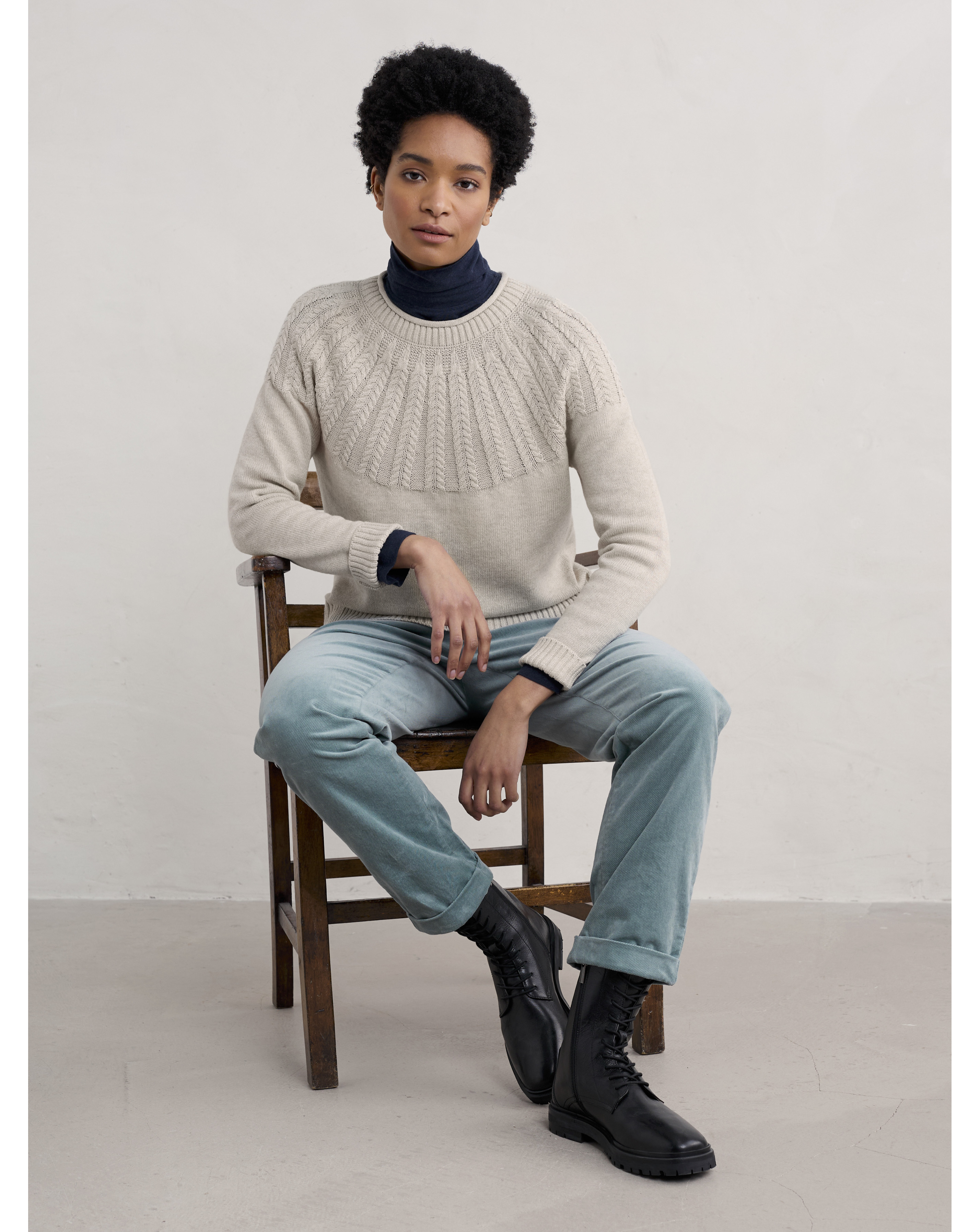 Seasalt Stone Chat Jumper Cream - Seasalt - Size24