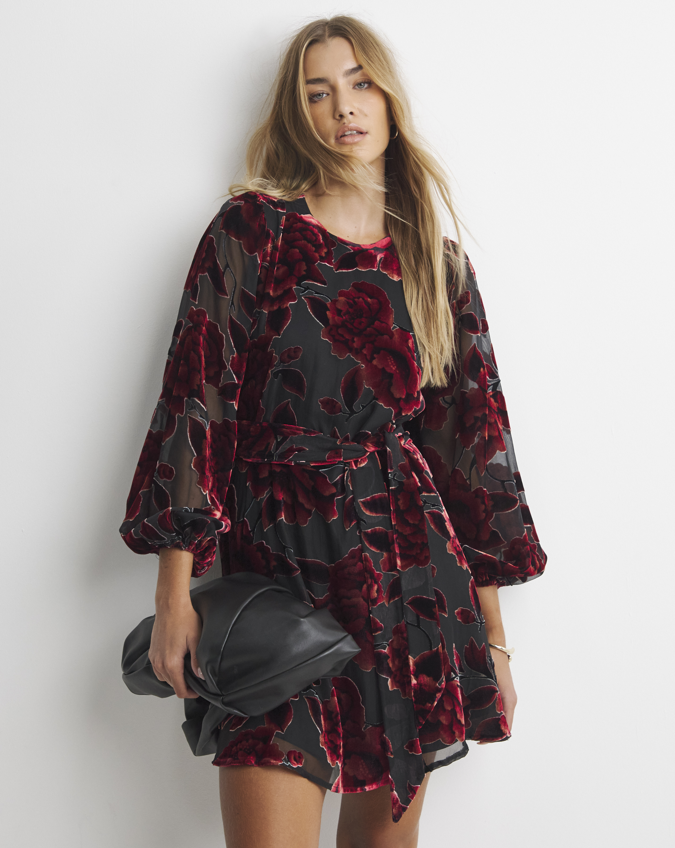Burnout Devoure Godet Skater Dress