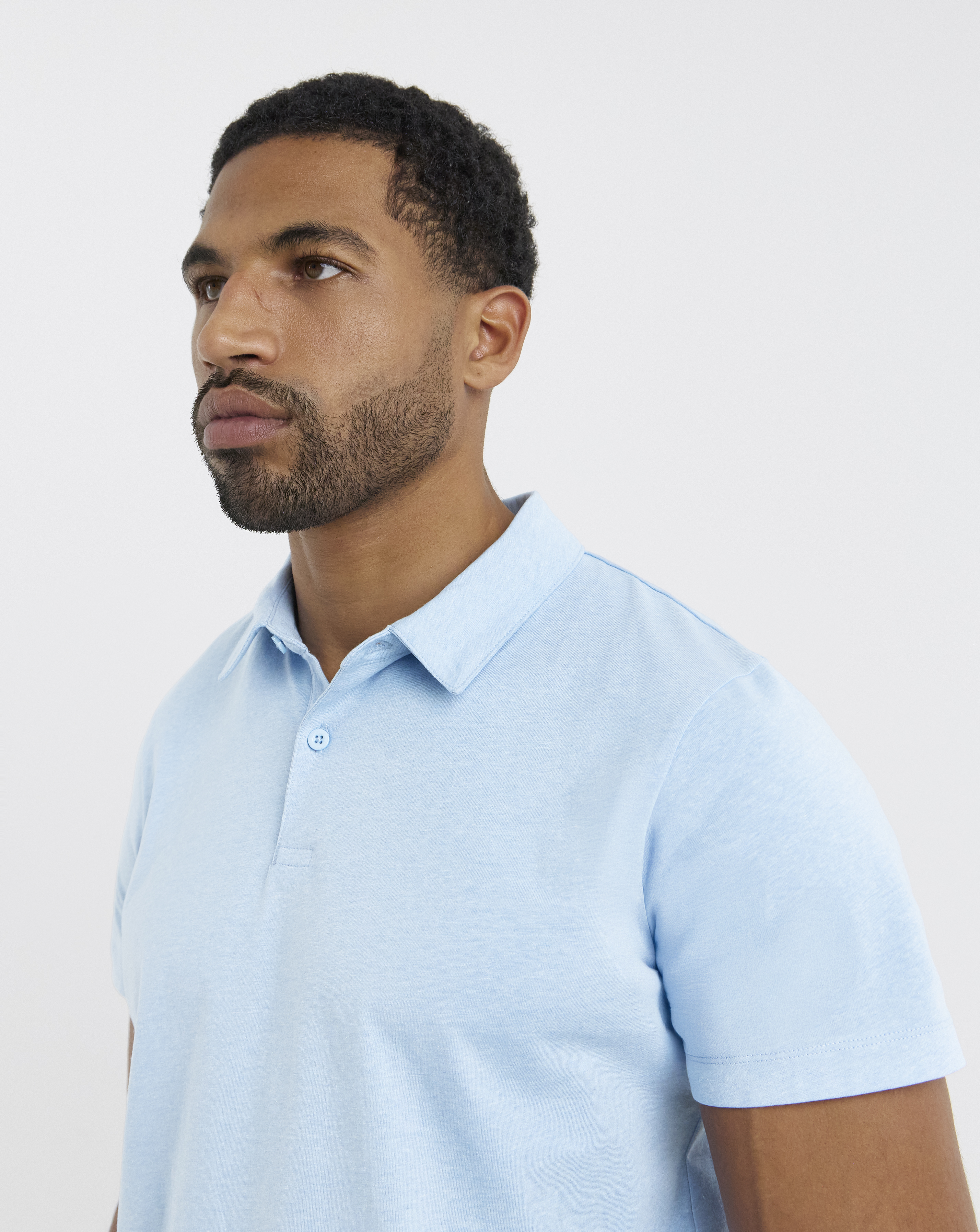 Marl Jersey Polo Shirt Long