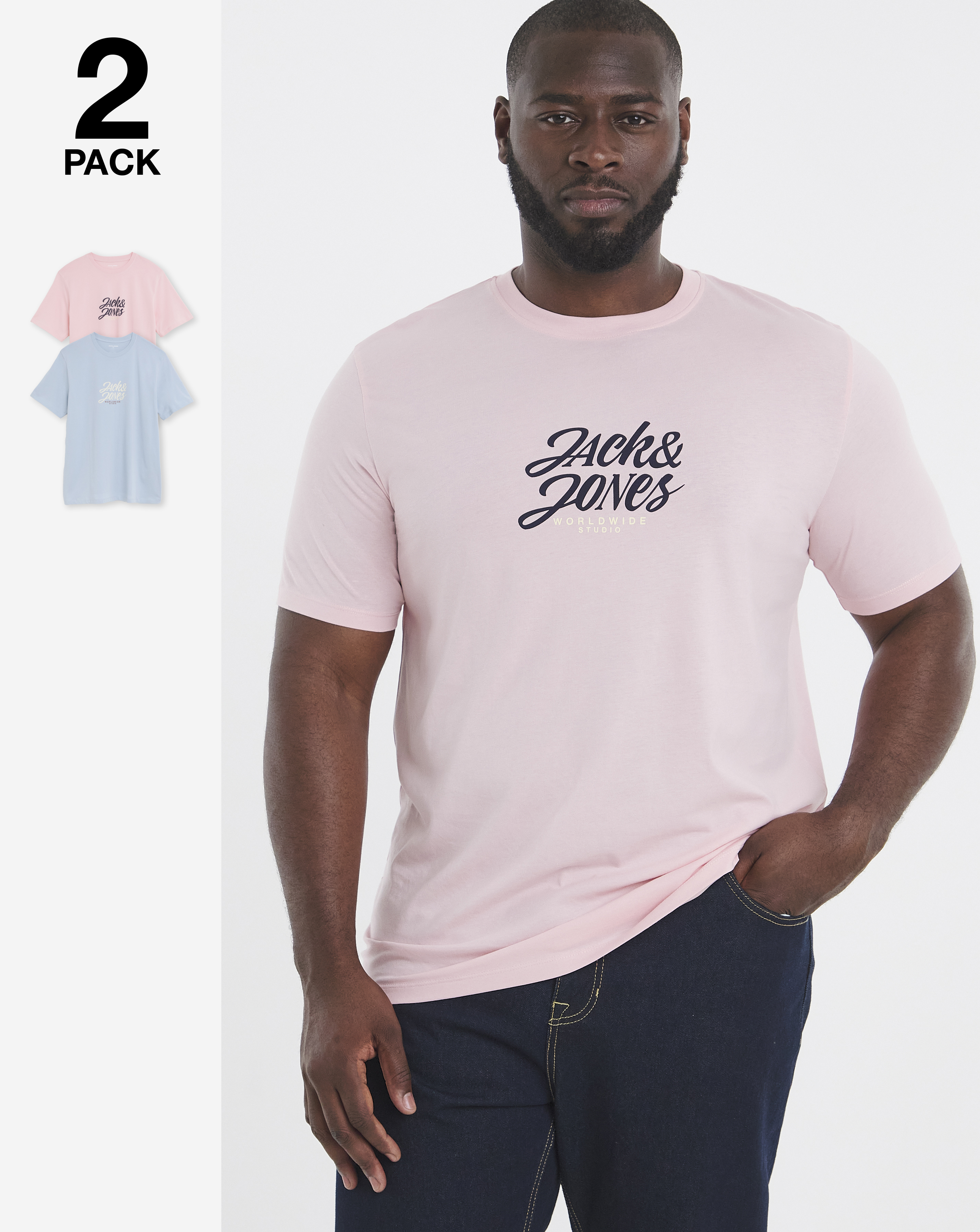 Jack & Jones Avria Logo T-Shirt 2 Pack