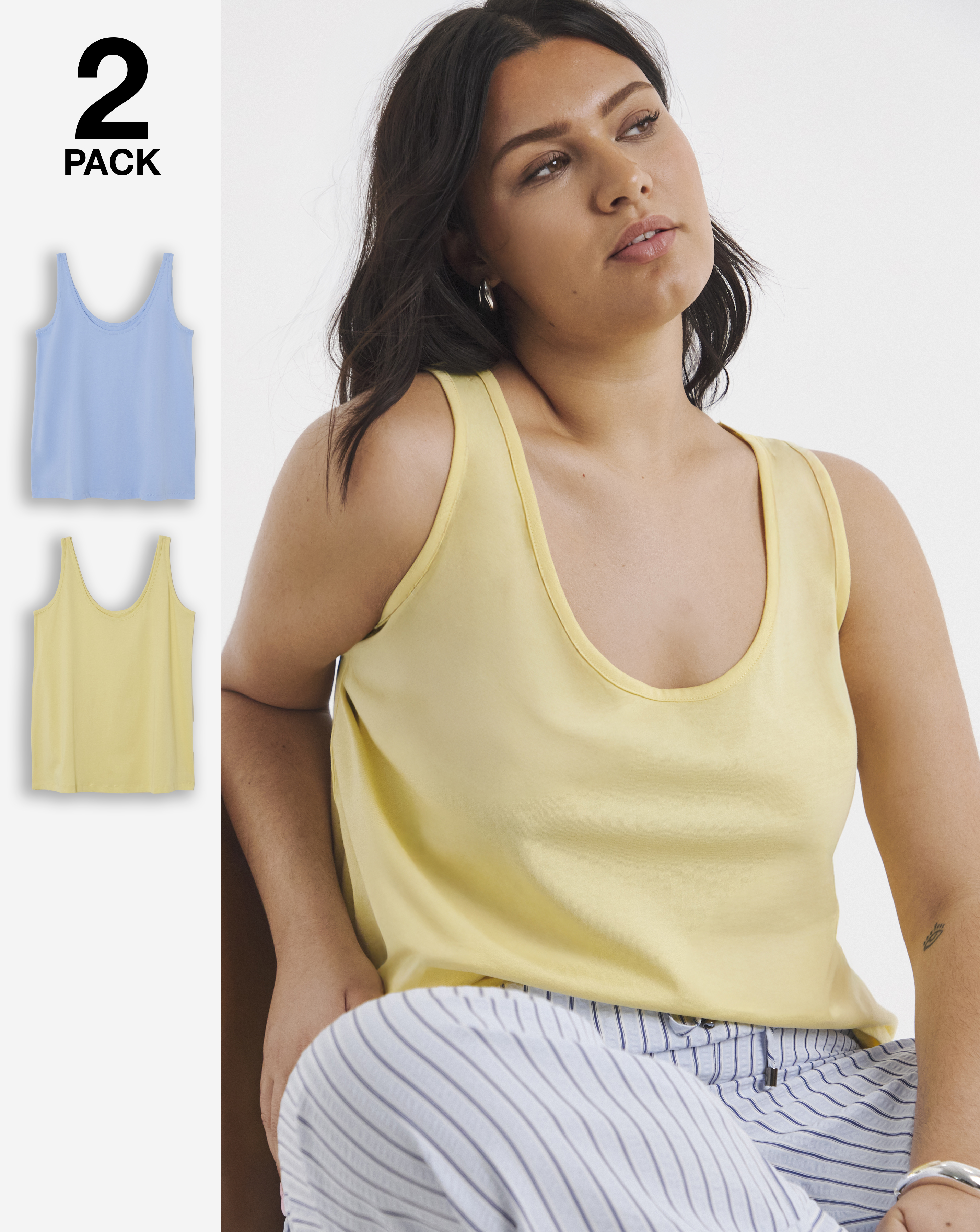 2 Pack Slouchy Vests