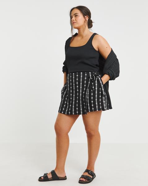 Simply Be Linen Mix Wrap Skort