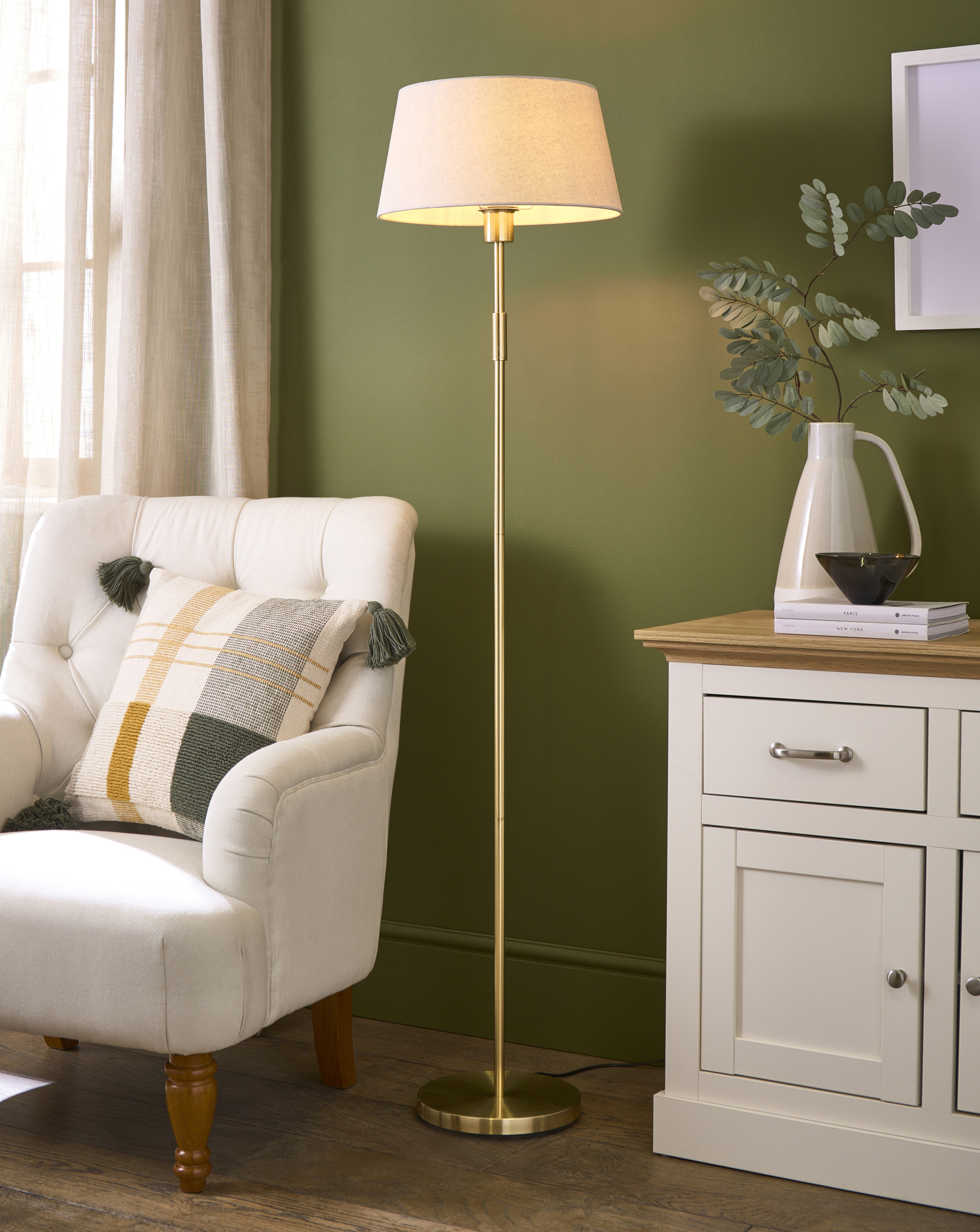 Julipa Gold Brass Floor Lamp