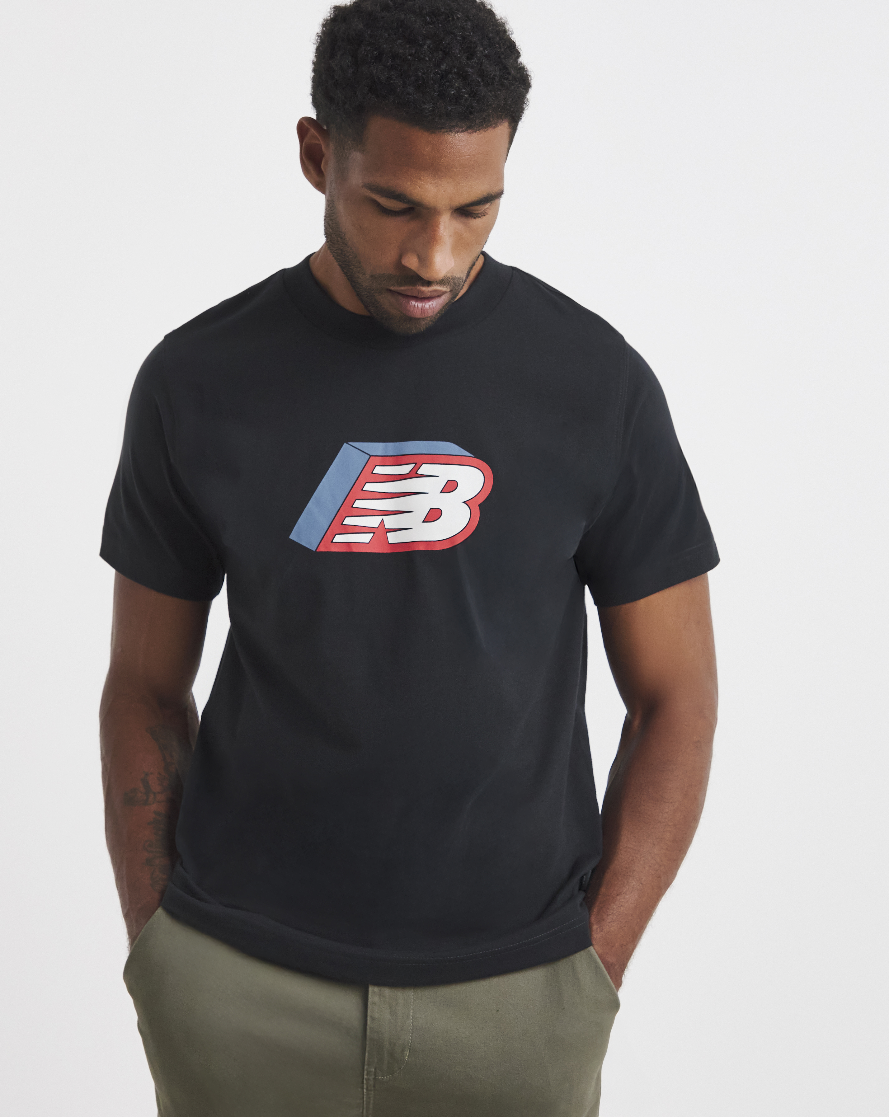New Balance Cubed Logo T-Shirt - Black