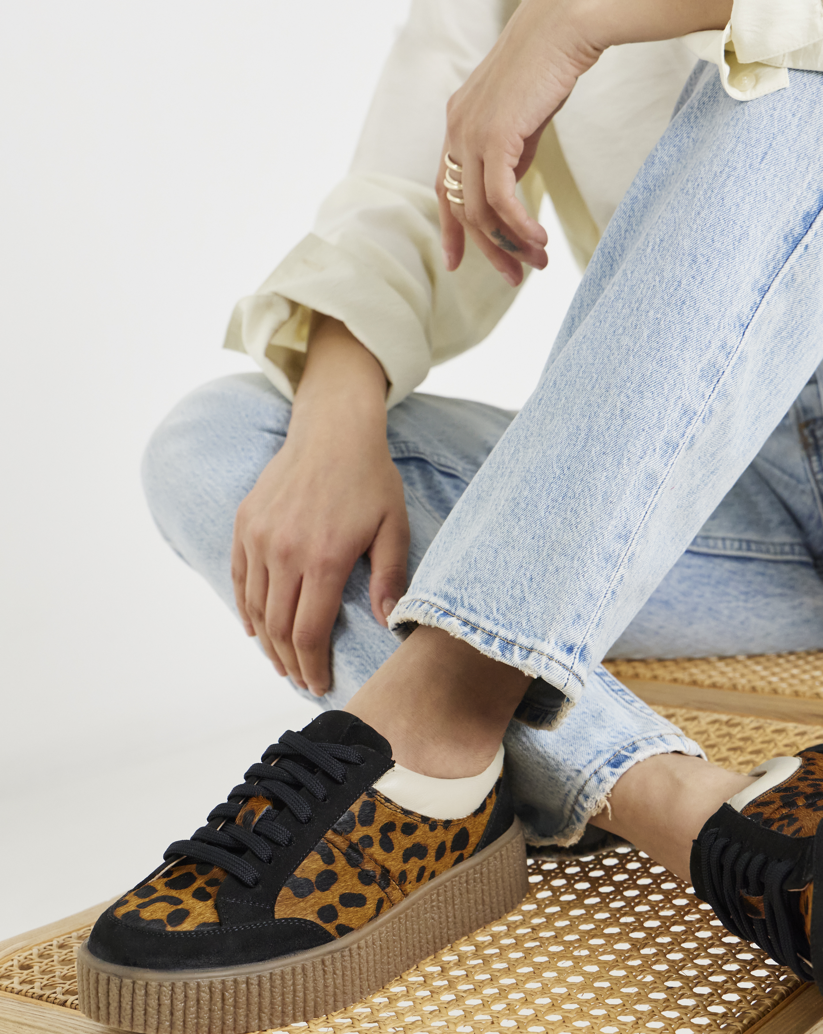 Chunky Lace Up Trainer Extra Wide