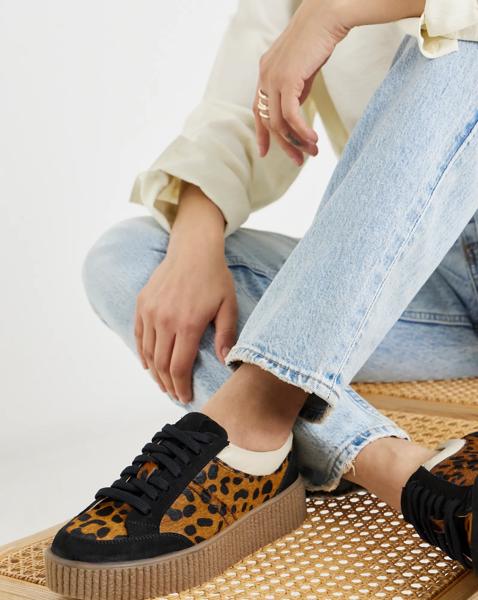 Chunky Lace Up Trainer Extra Wide