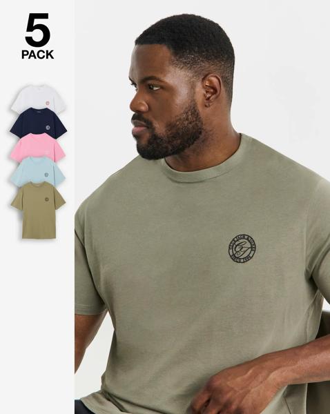 Jack & Jones Alliance T-Shirt 5 Pack