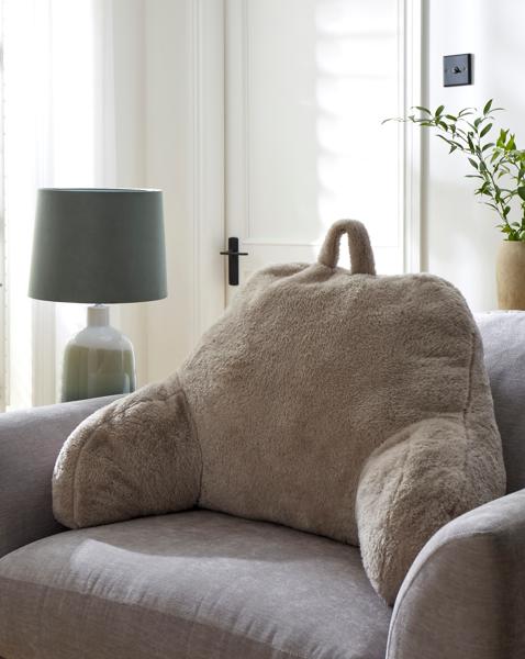 Cuddle Fleece Back Cushion - Natural