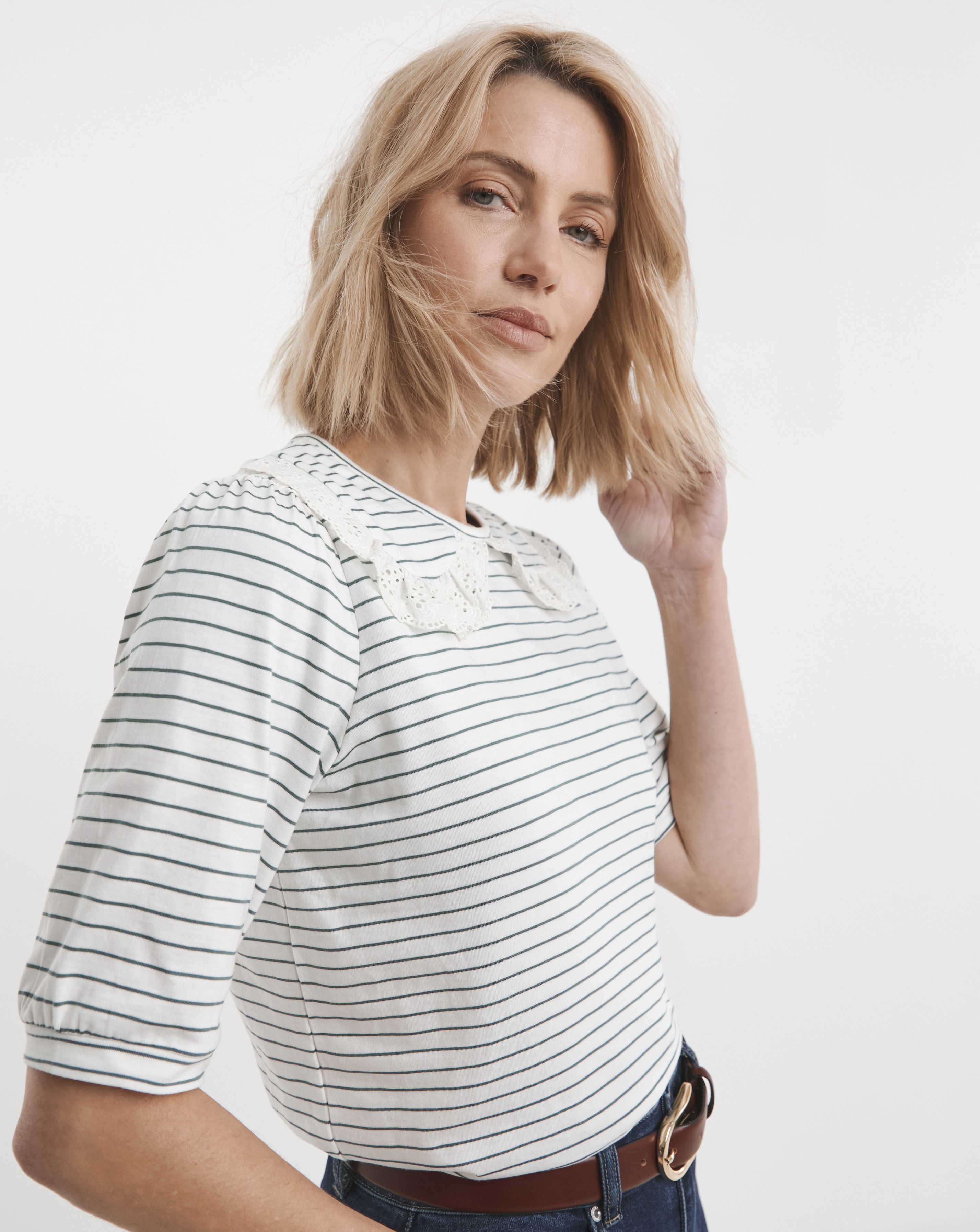 Lace Collar Top