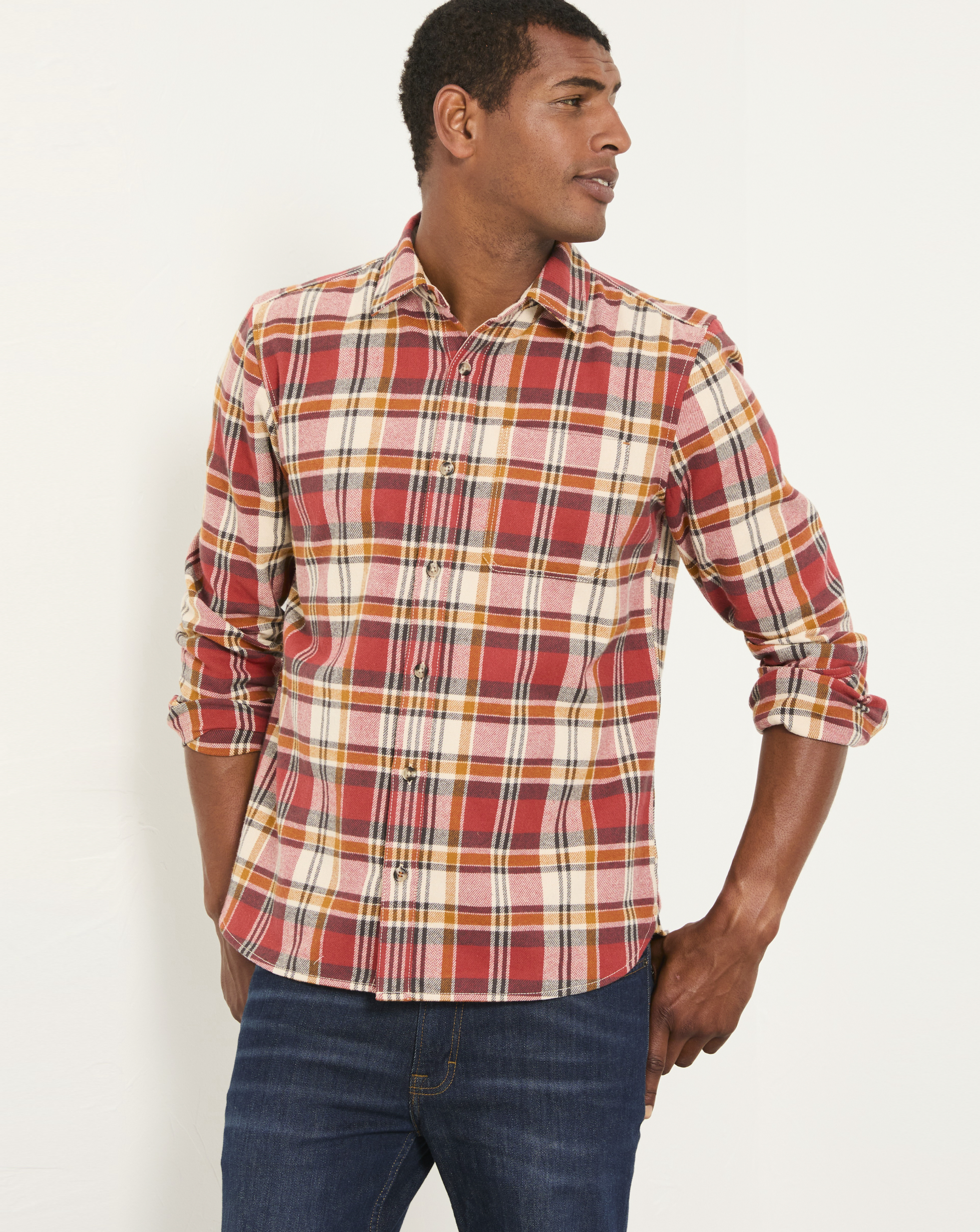 FatFace Routh Check Shirt - Red