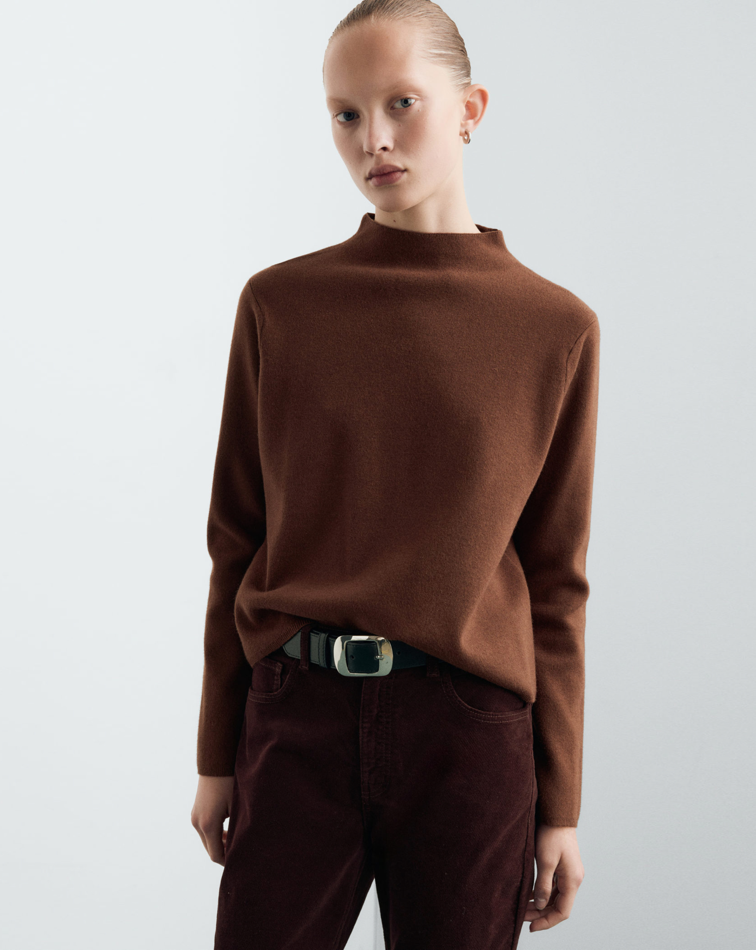 Mango Women's Jumper XL Dark Brown