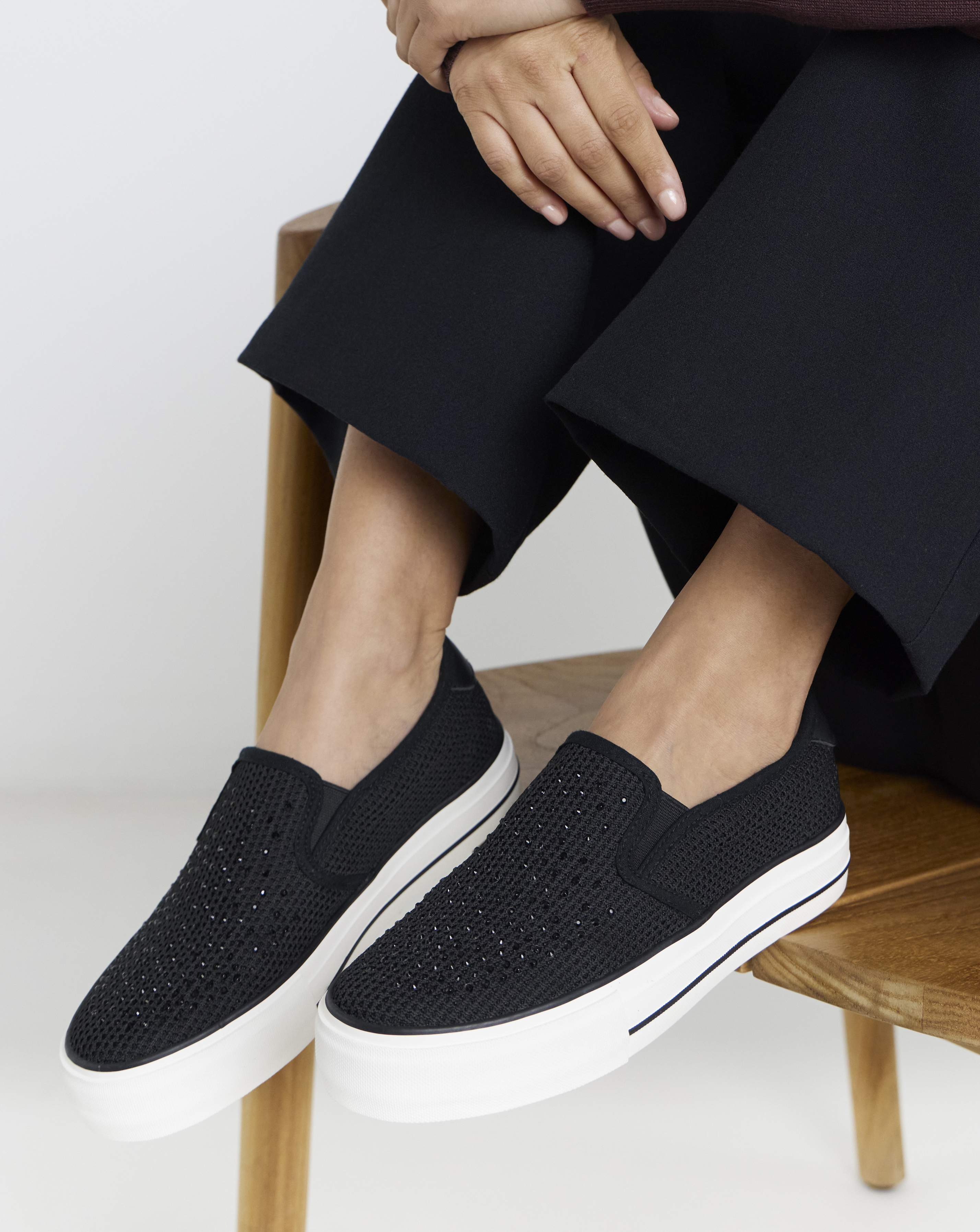 Slip On Canvas Trainer Wide