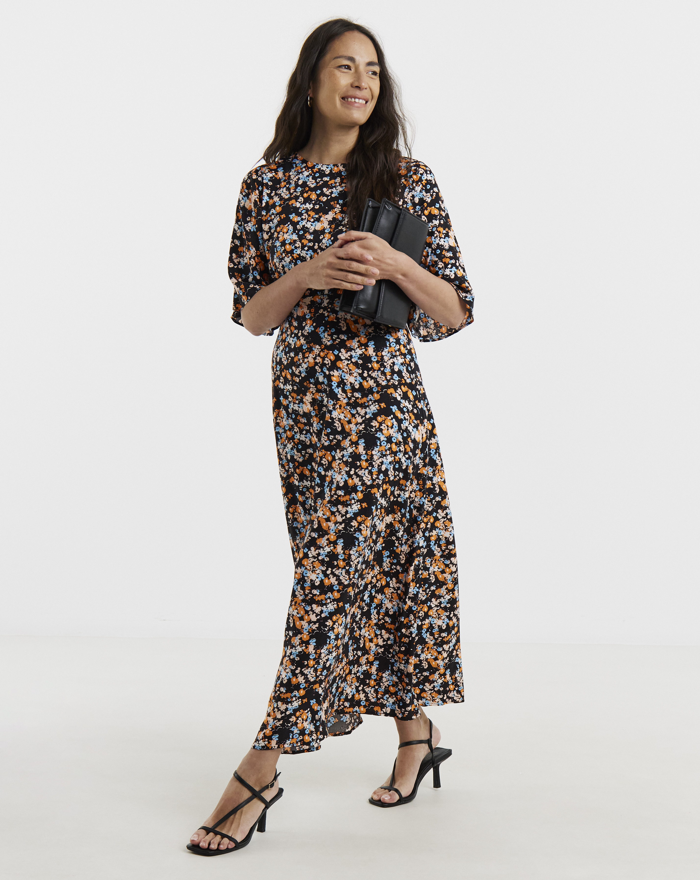 Angel Sleeve Tea Dress