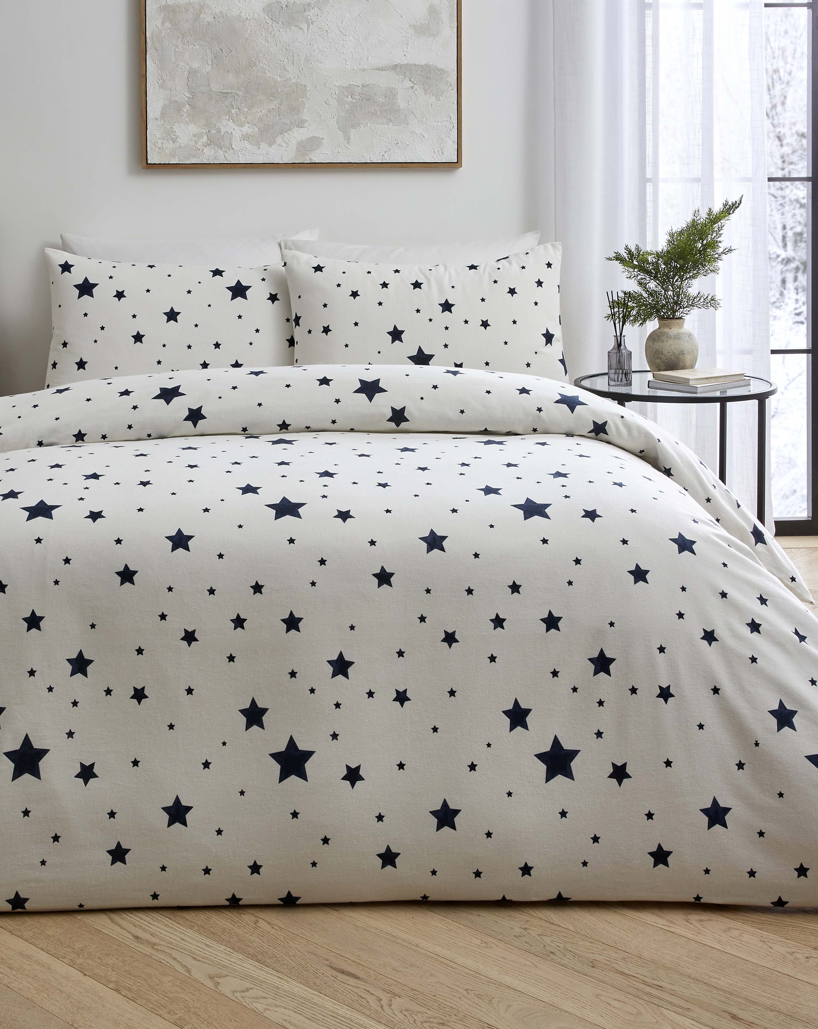 Winter Brushed Stars
