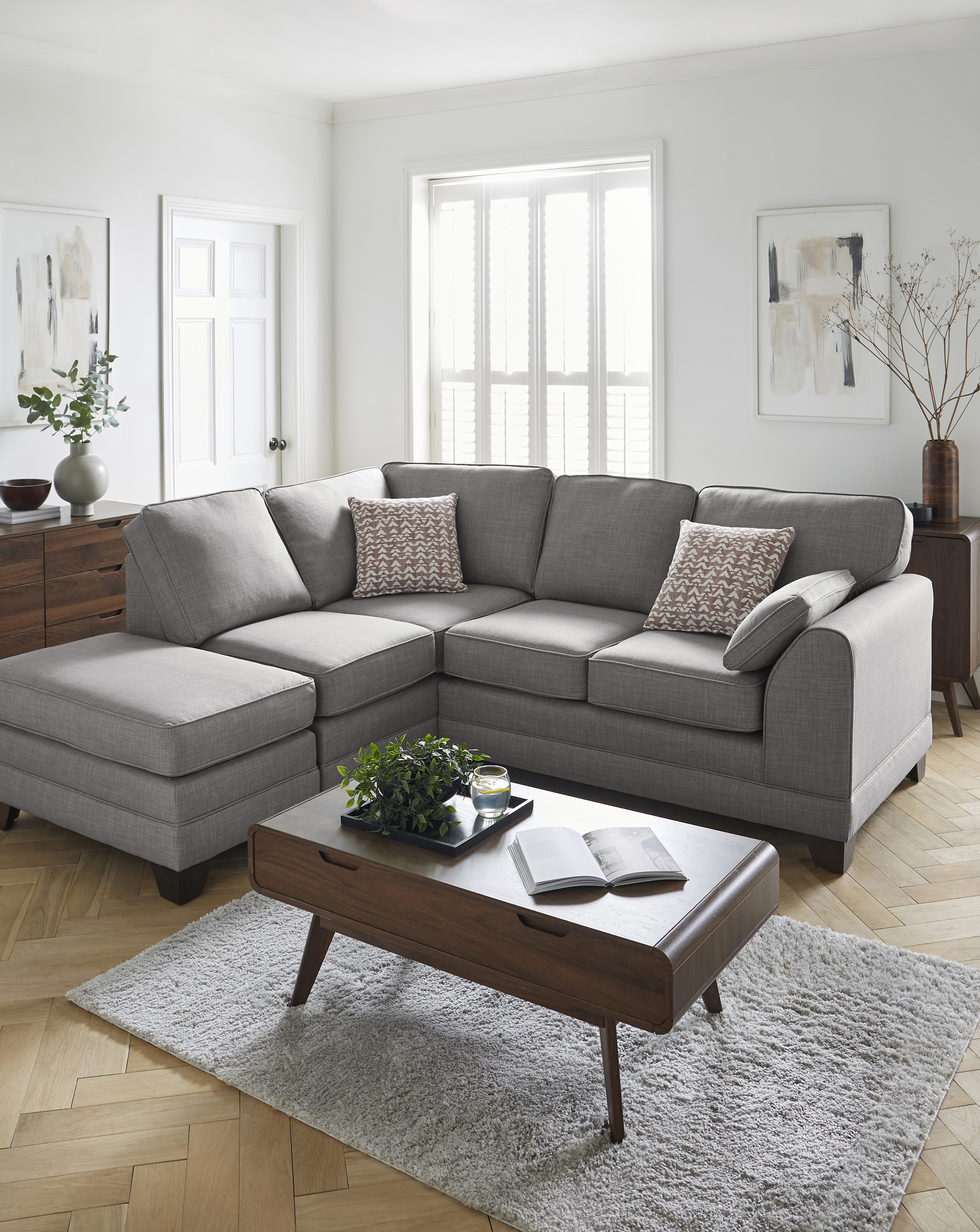 Hilliard Fabric Left Hand Corner Sofa