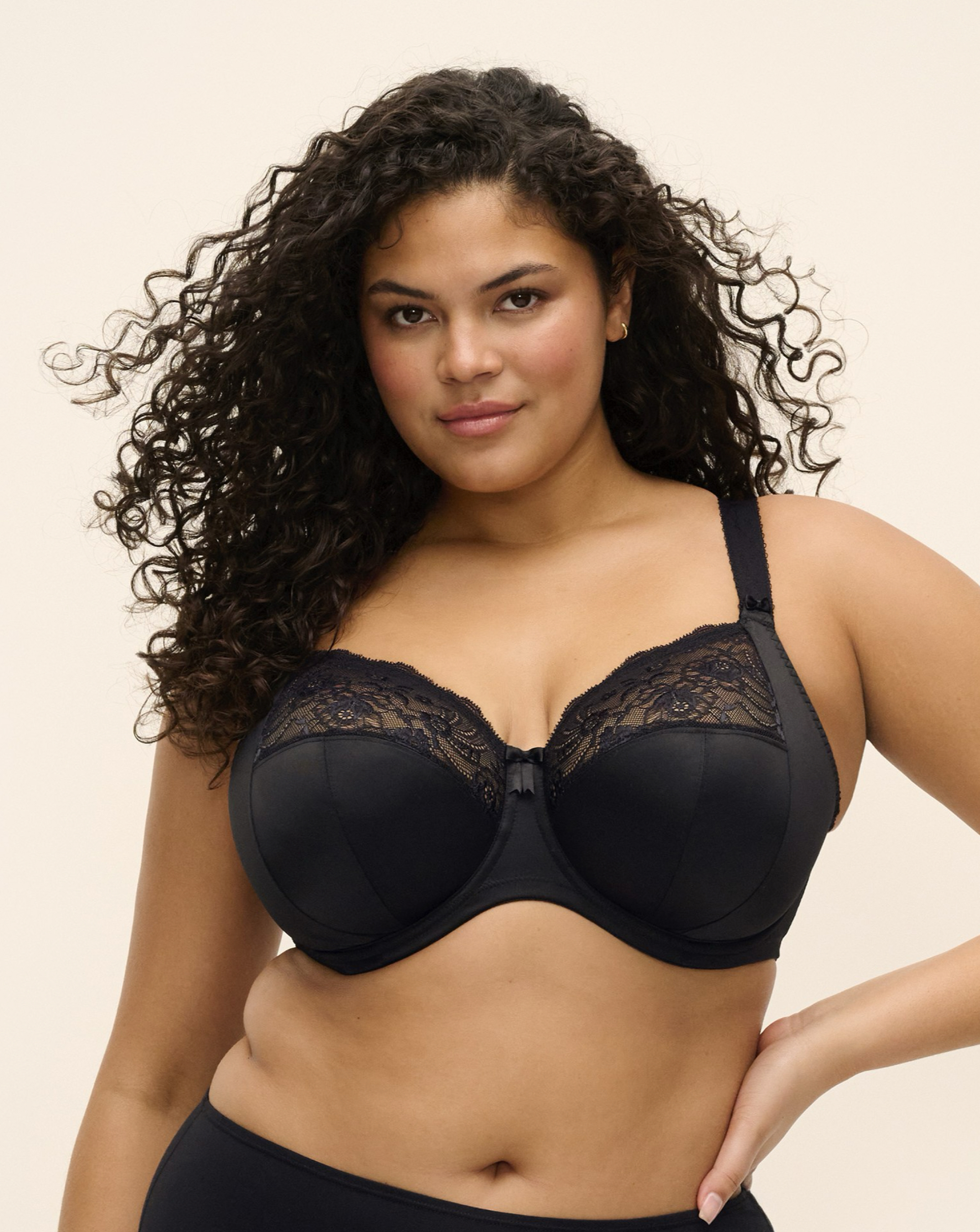 Elomi Black Morgan Full Cup Wired Bra - 44E