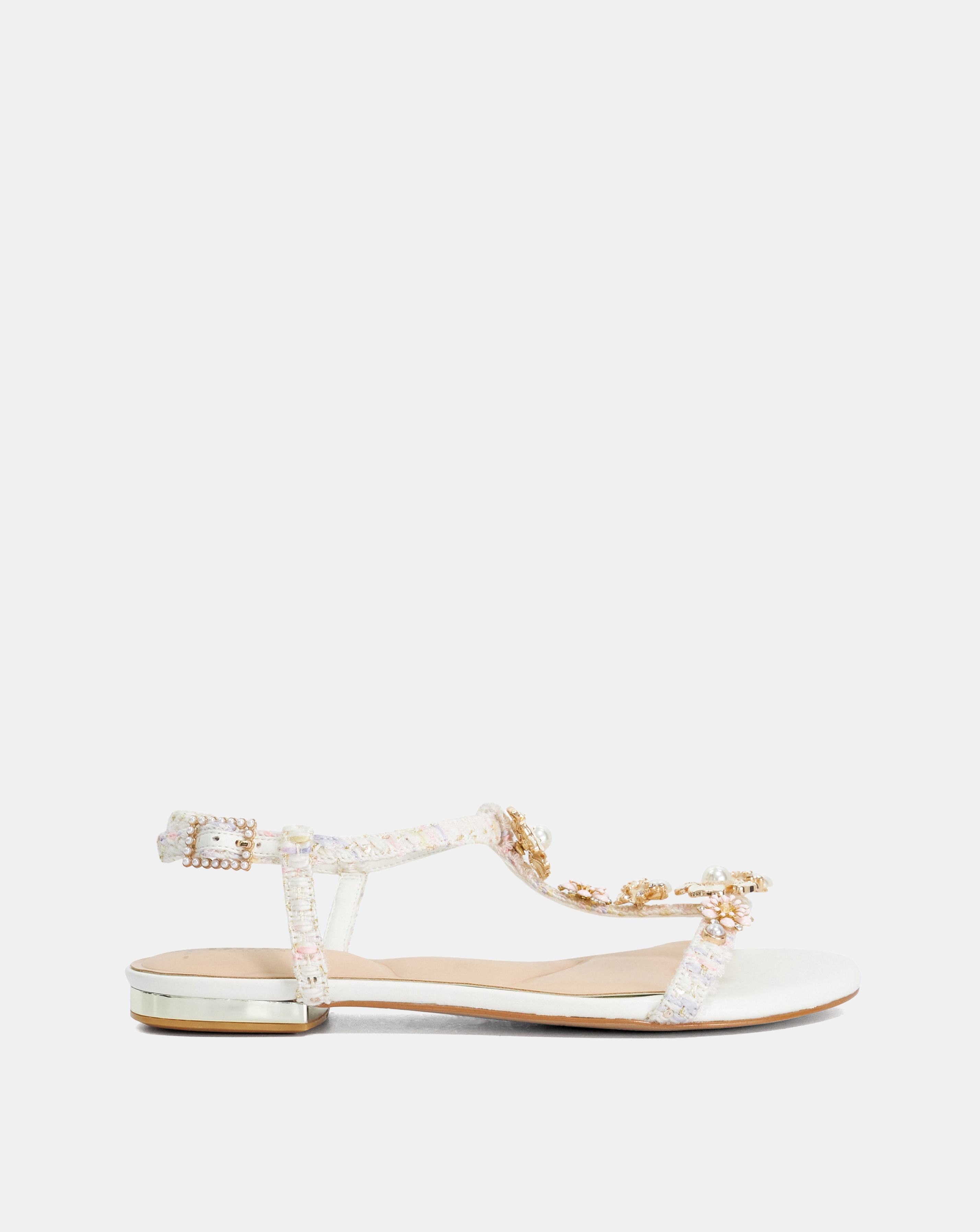 Dune Nature Embellished Sandals Wide Fit