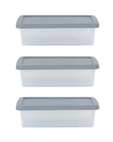 Wham 8L Stackable Box & Lid 3Pk