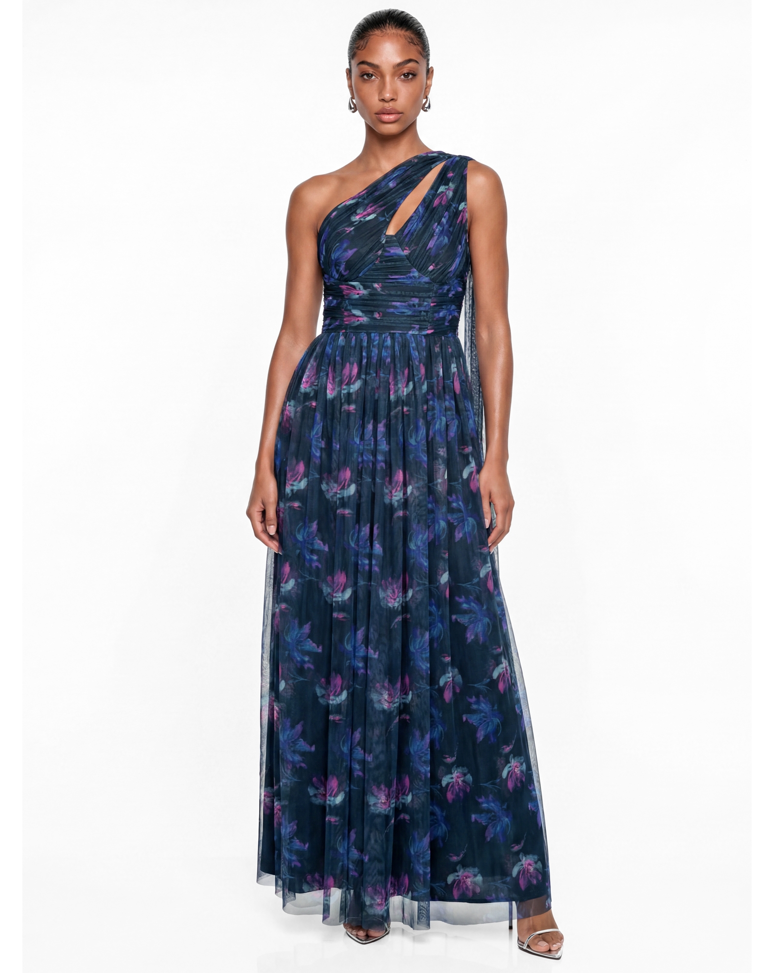 Anaya Floral One Shoulder Maxi Dress