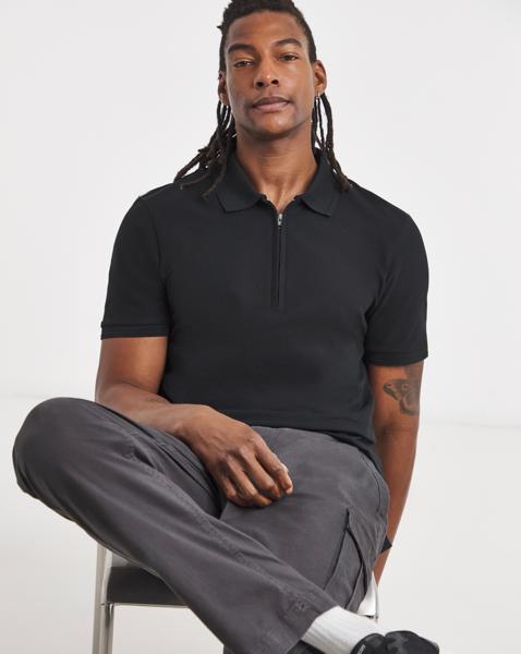Lyle & Scott Half Zip Polo - Black