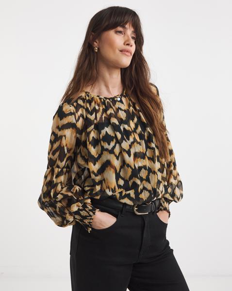 Printed Georgette Button Through Blouse